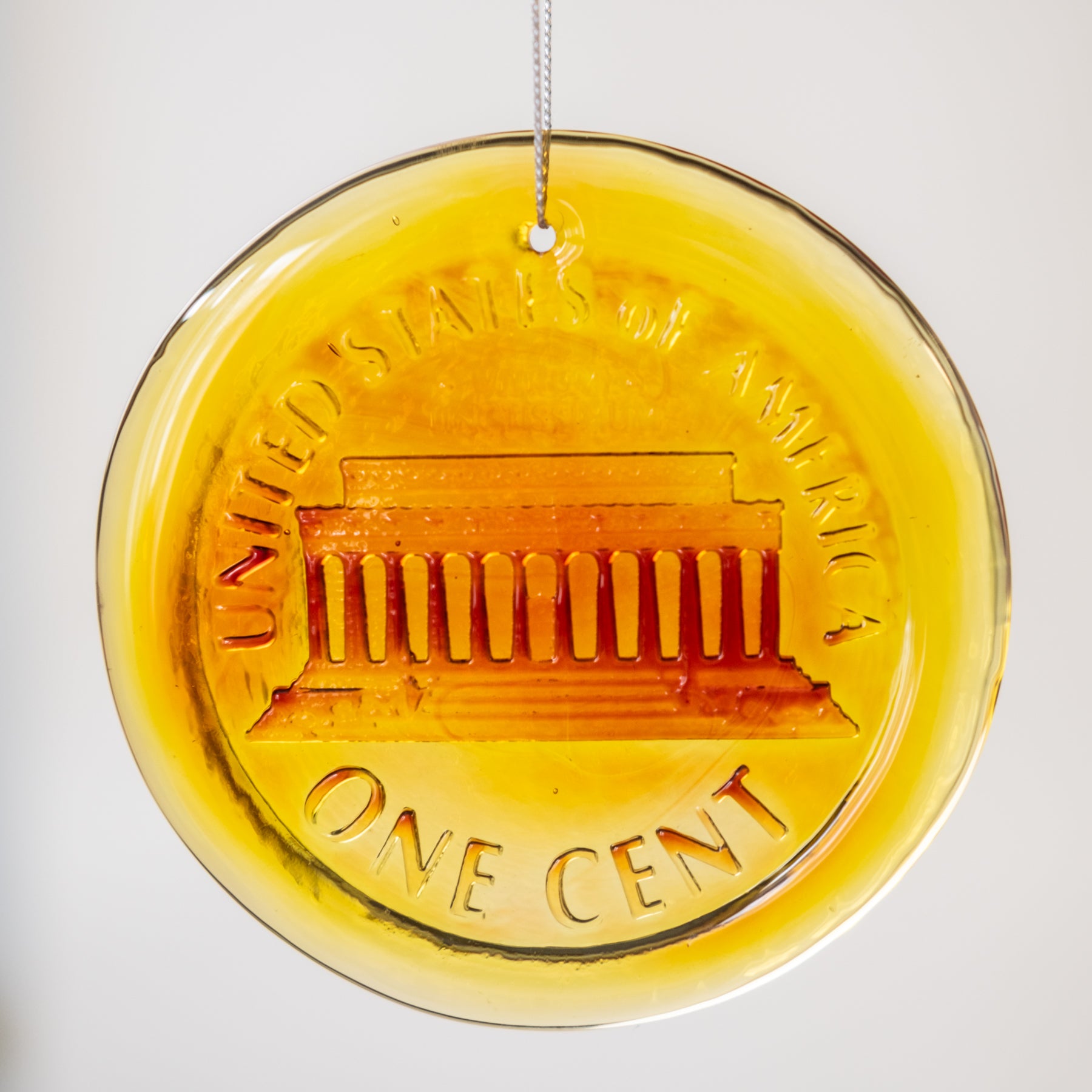 4" Blenko Penny Suncatcher Set - Tangerine