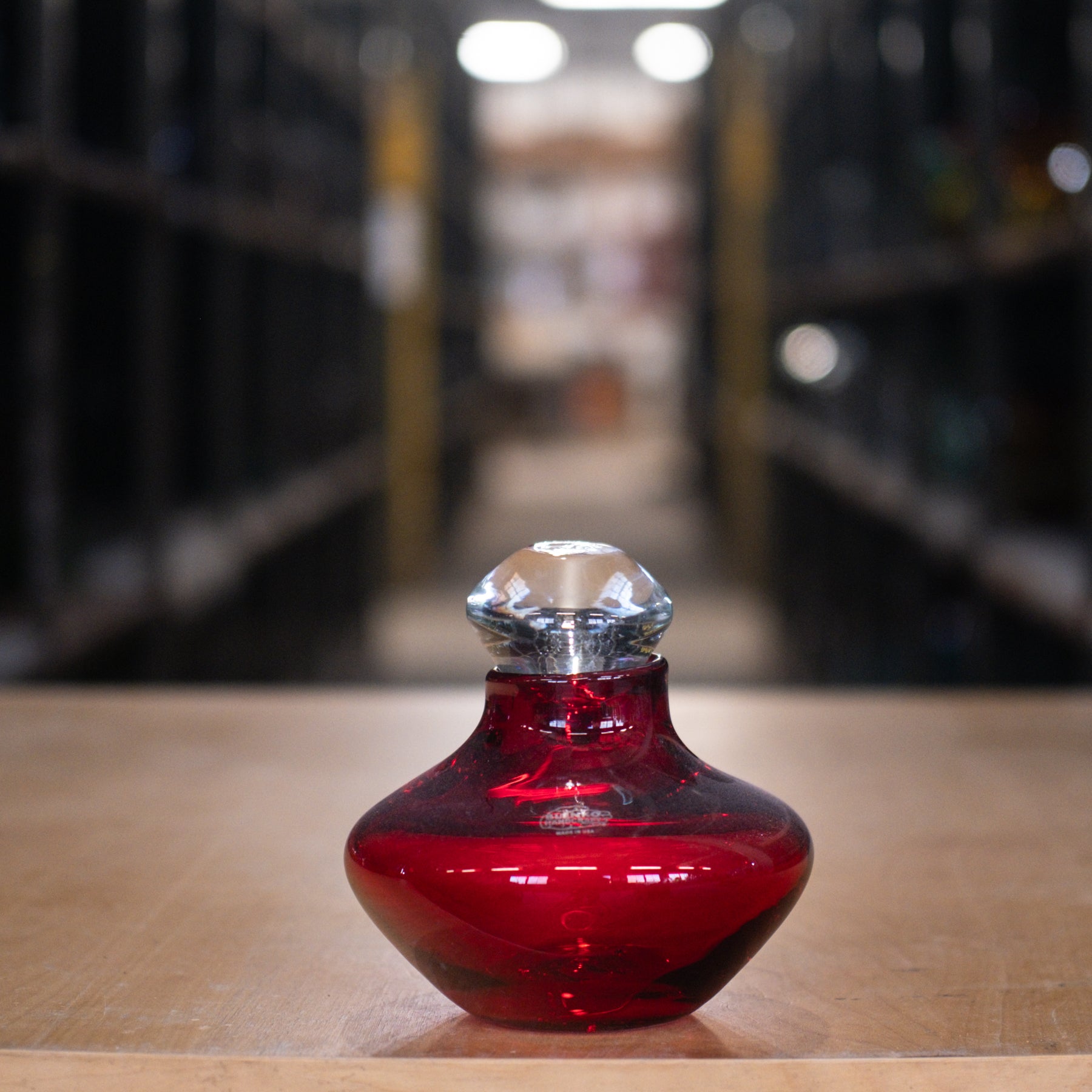 2610 Bombshell Bottle - Ruby w/Crystal Stopper - Second