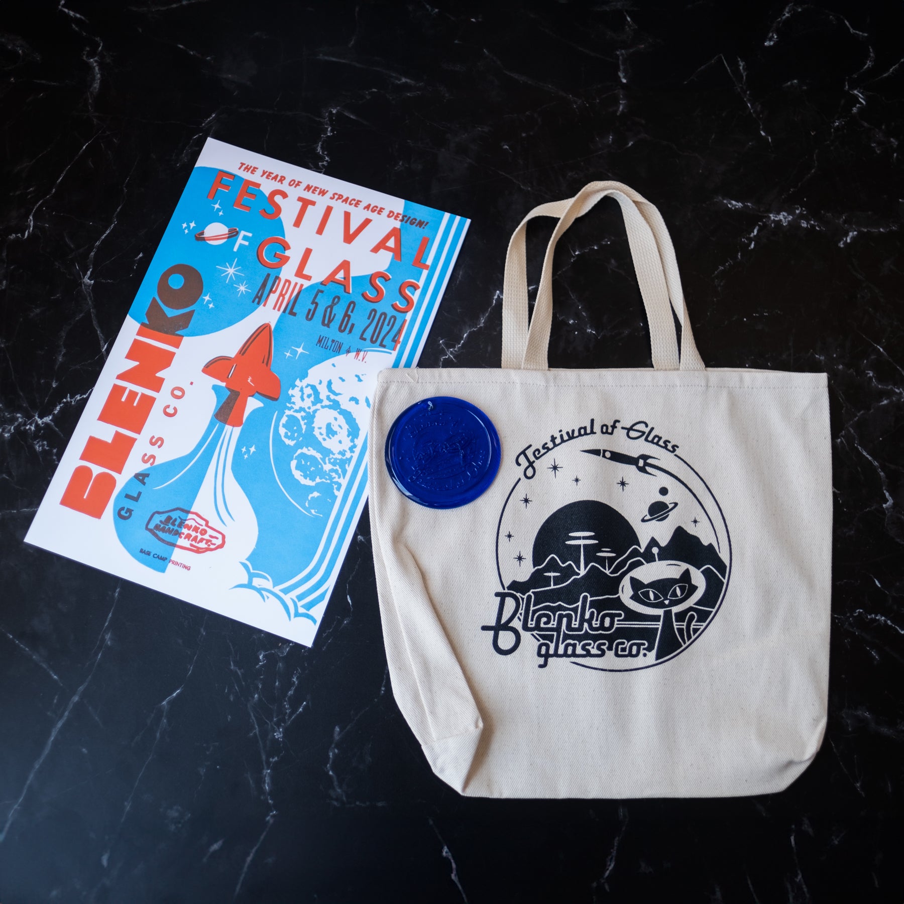 Festival of Glass 'Space Kitty' Tote Bag