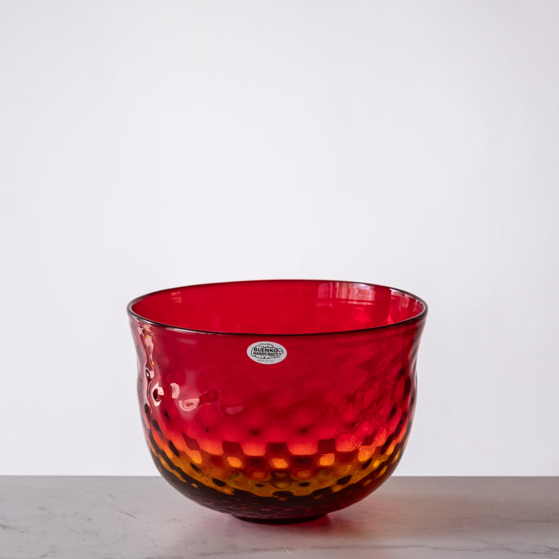 Diamond Optic Bowl - Tangerine