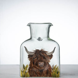 Shaggy Cow Crystal Water Bottle