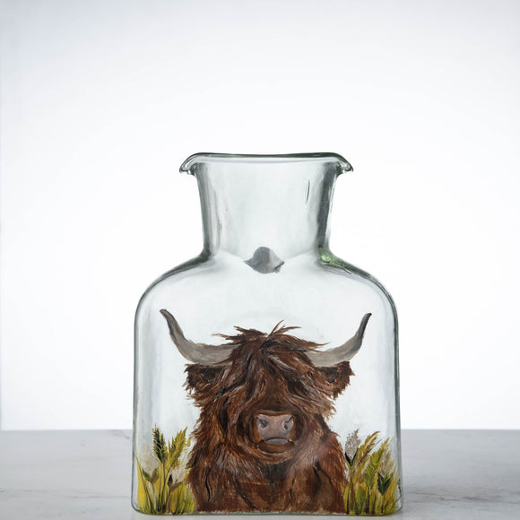 Shaggy Cow Crystal Water Bottle
