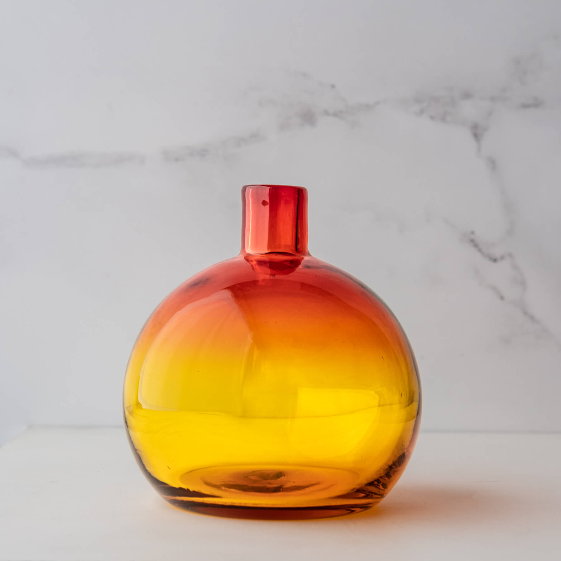 Tangerine Ball Bud Vase