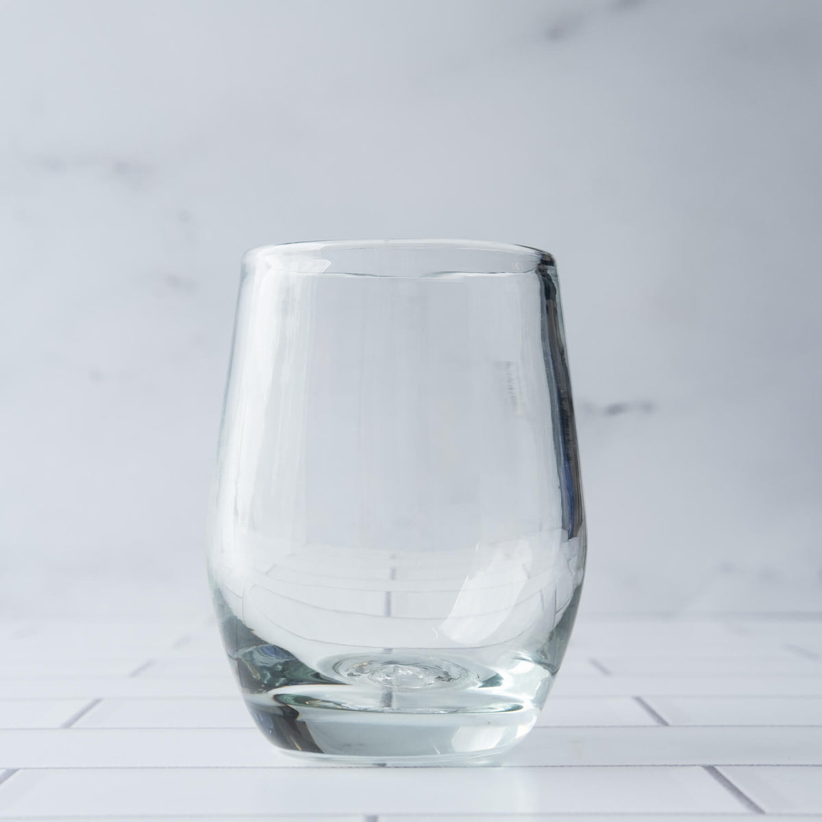 Large Stemless Wine Glass – Cyclone Design – Variety of Colors