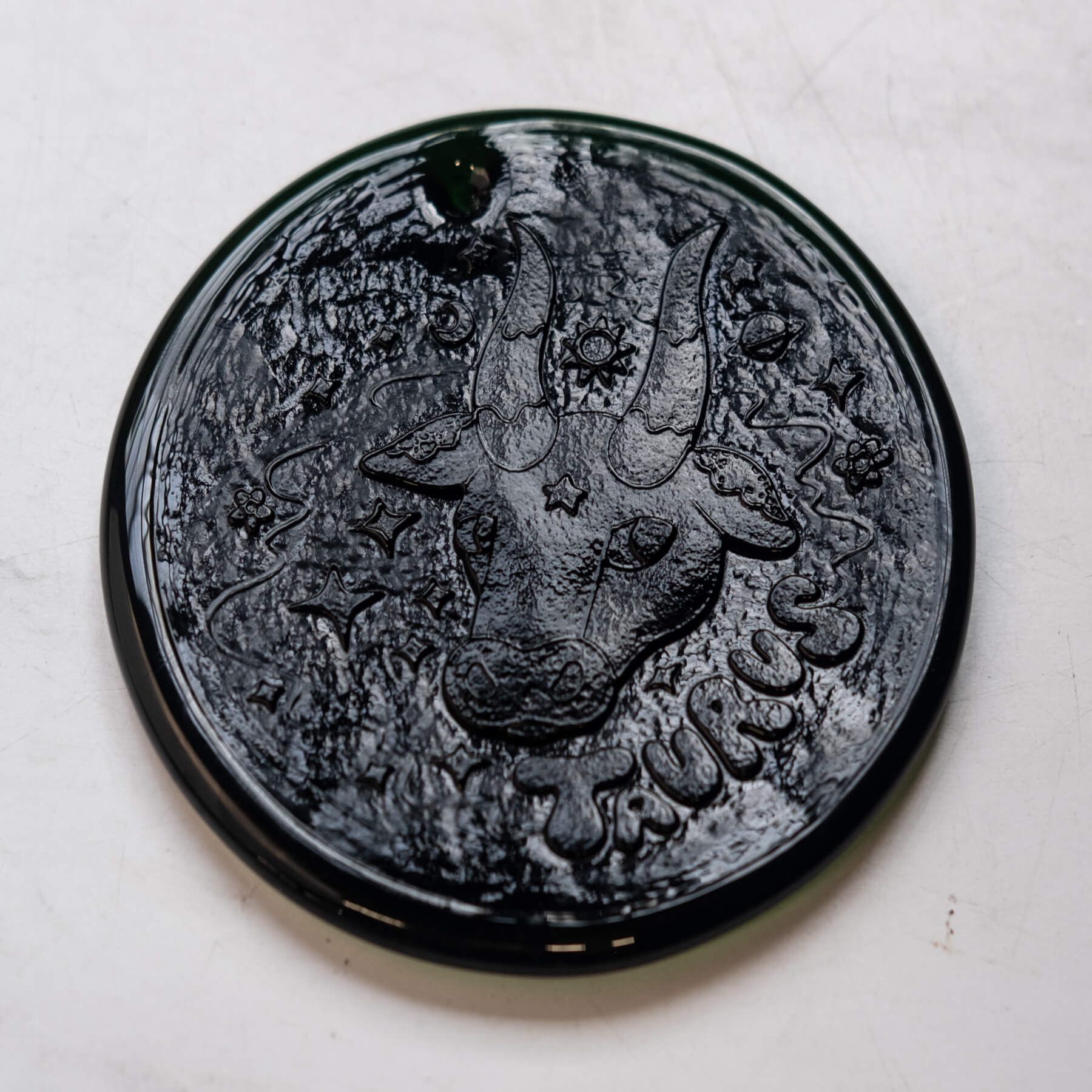 Liz Pavlovic 6" 'Taurus' Sundisc - Malachite