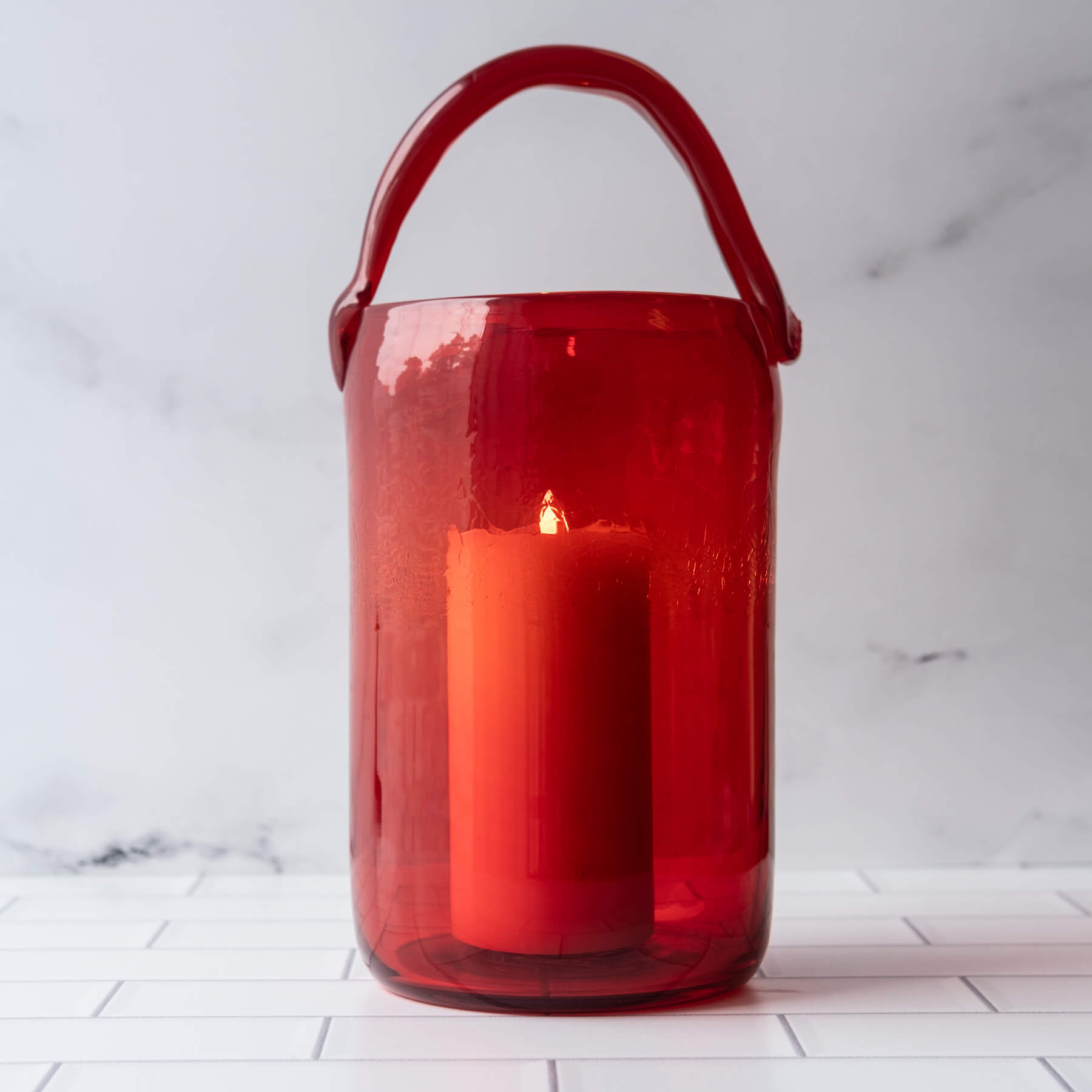 1823 Table Lantern - Ruby