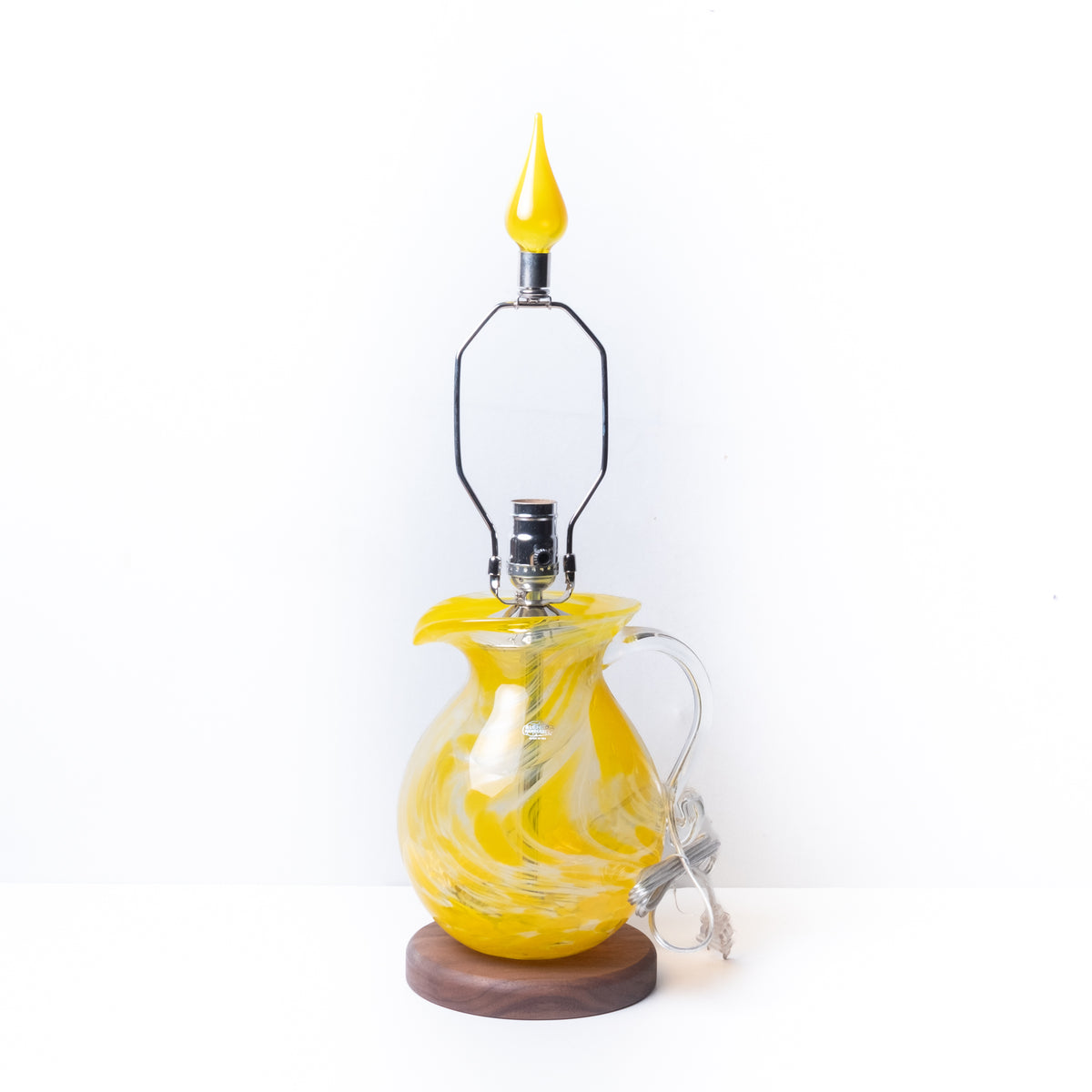 1010P Pitcher Lamp - Crystal with Citrine Frit