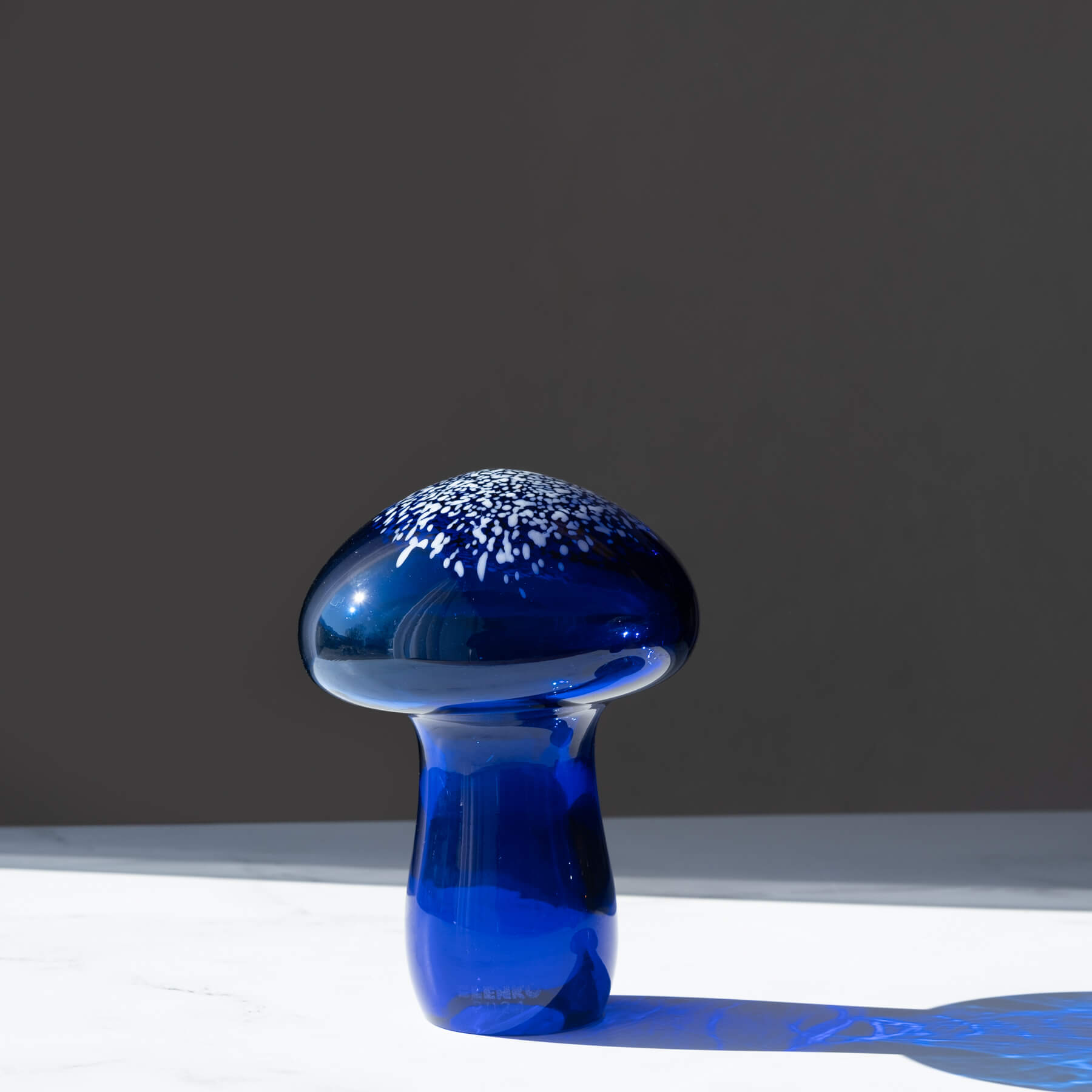 Cobalt Small Garden Mushroom