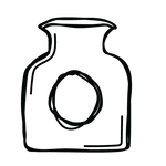 Black and white water bottle