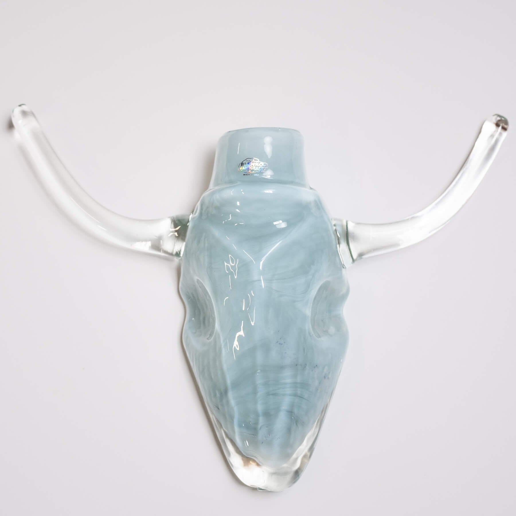 9552 Steer Head - Experimental White with Crystal Horns