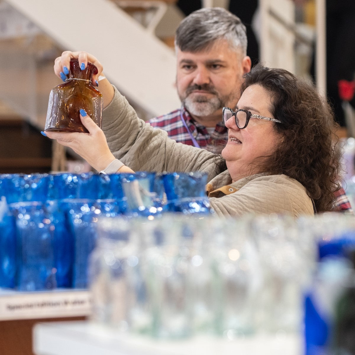 Blenko customers in the gift shop