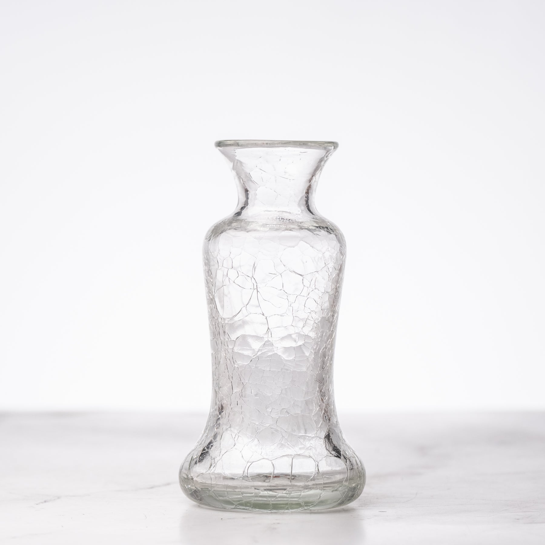 Crystal vase on white background