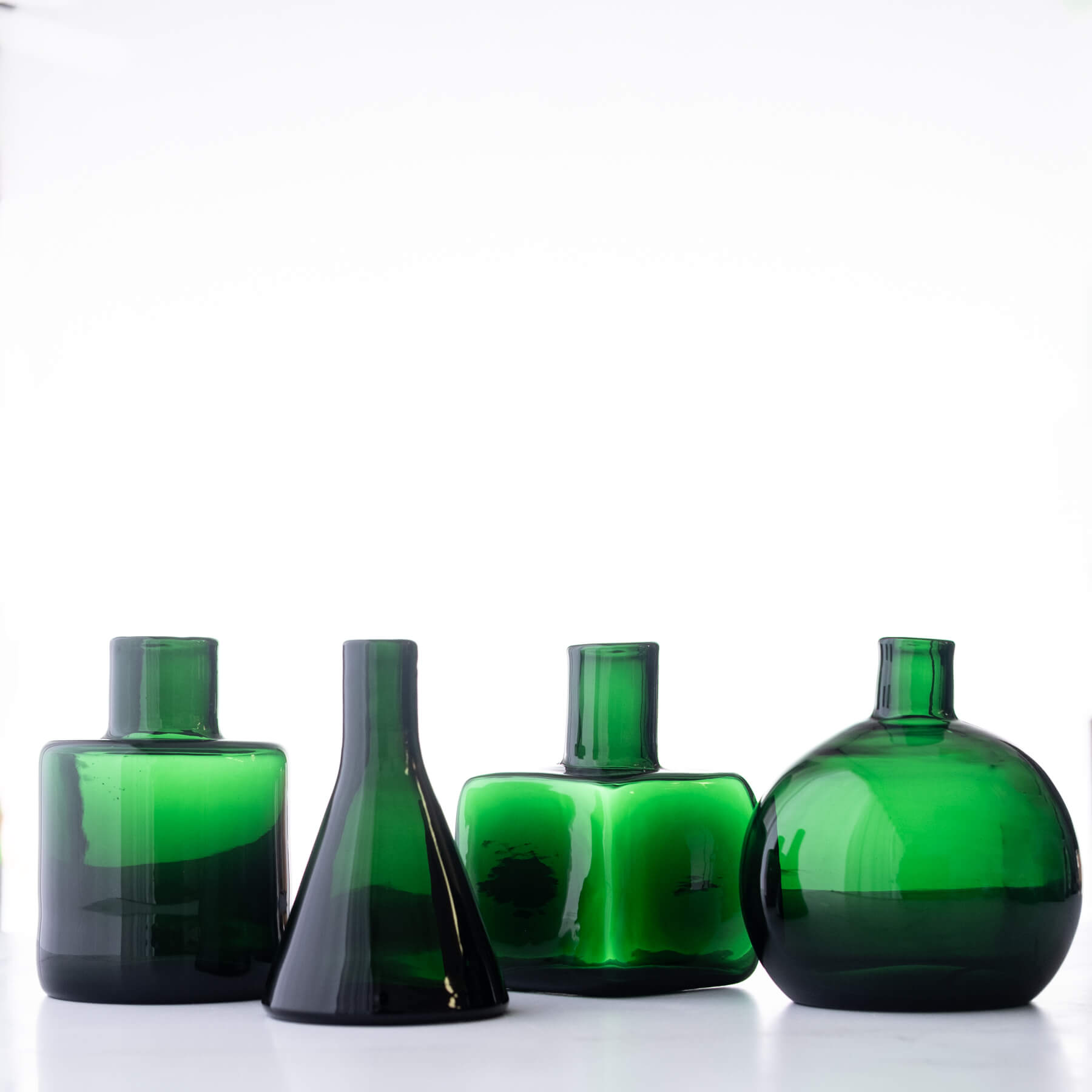 Malachite Bud Vase Grouping