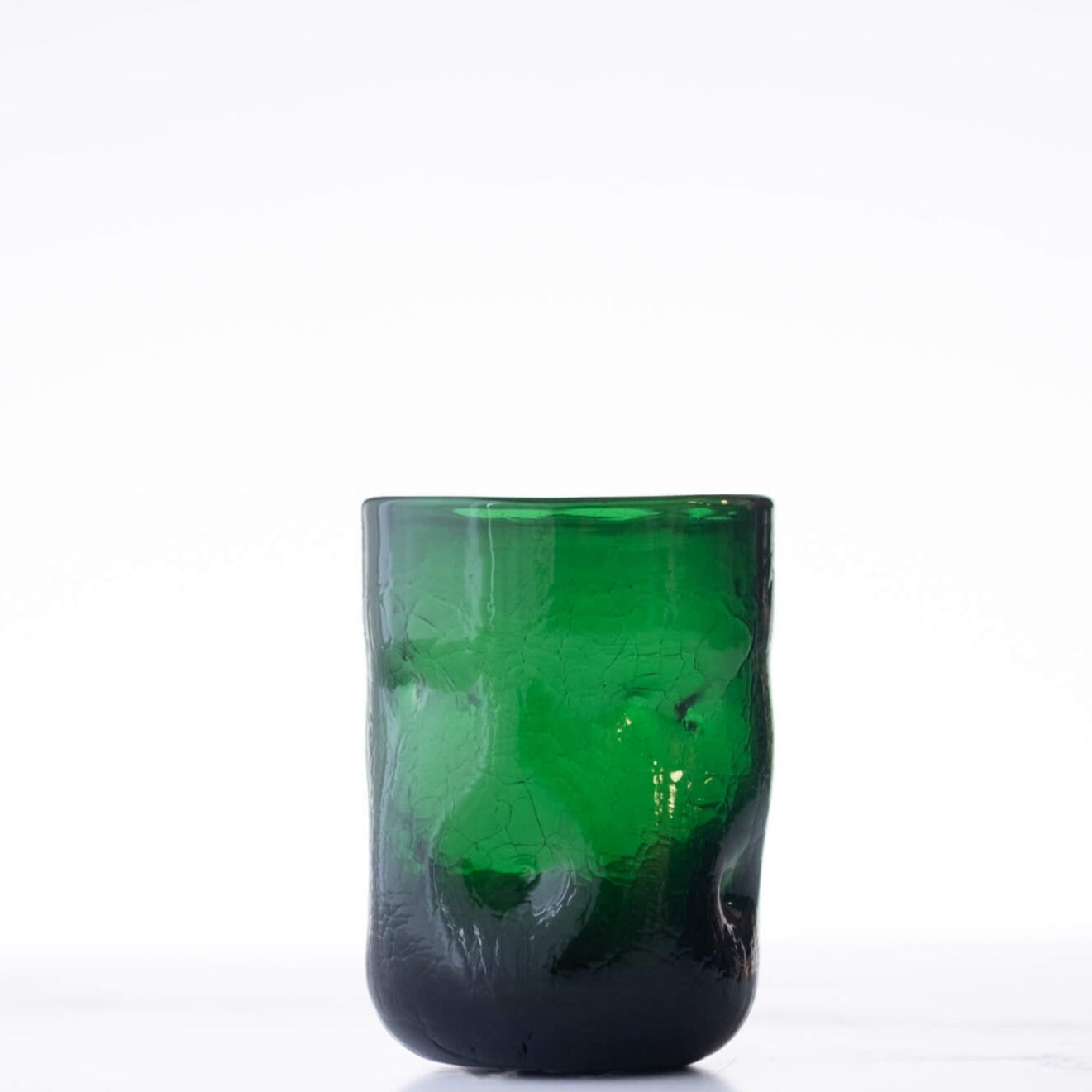 Malachite Crackled Small Dimple Glass