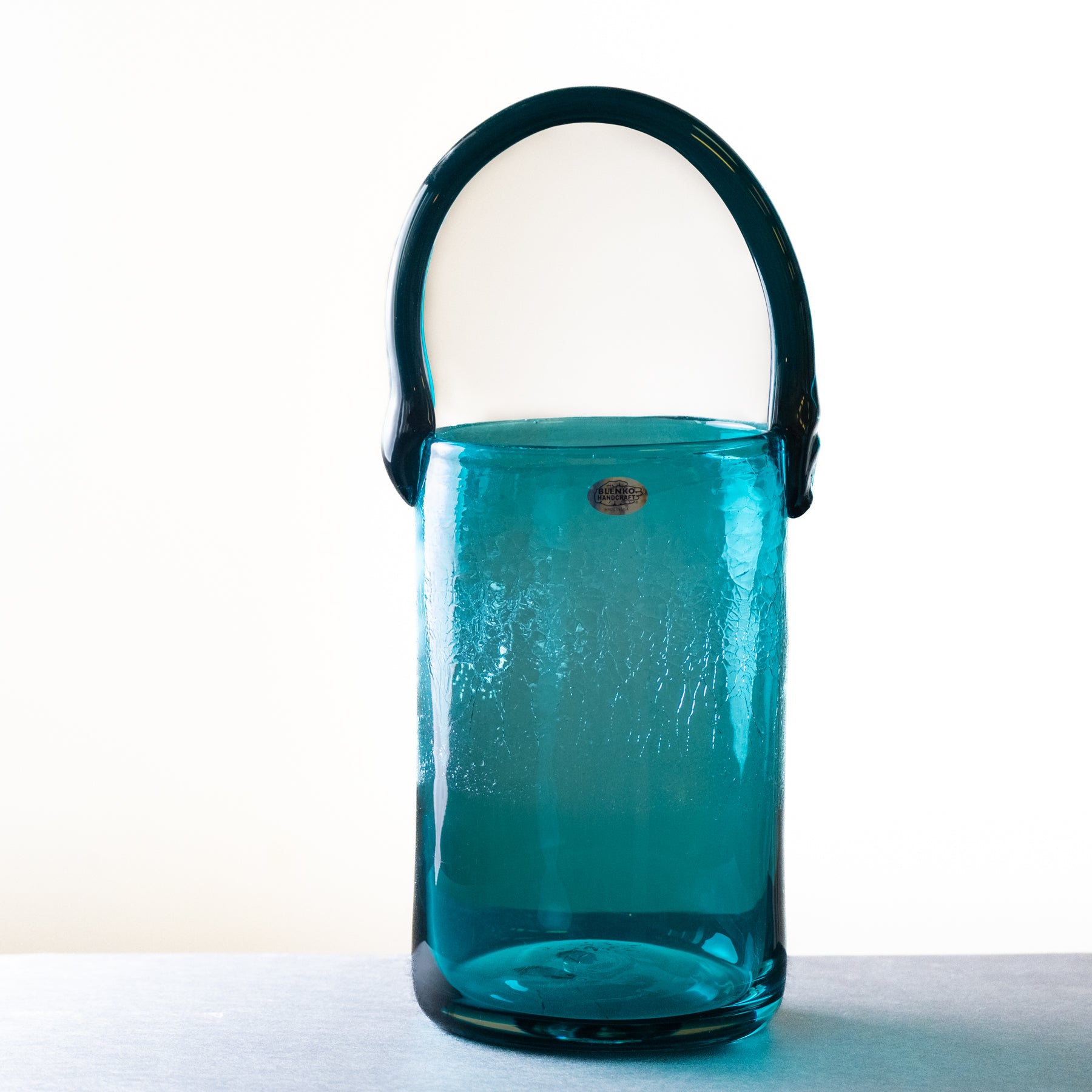 1823 Table Lantern - Seaspray with Cerulean Handle