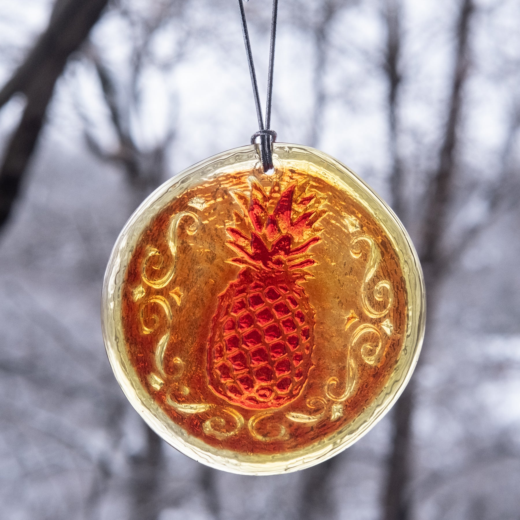 Pineapple Suncatcher - Tangerine -Second