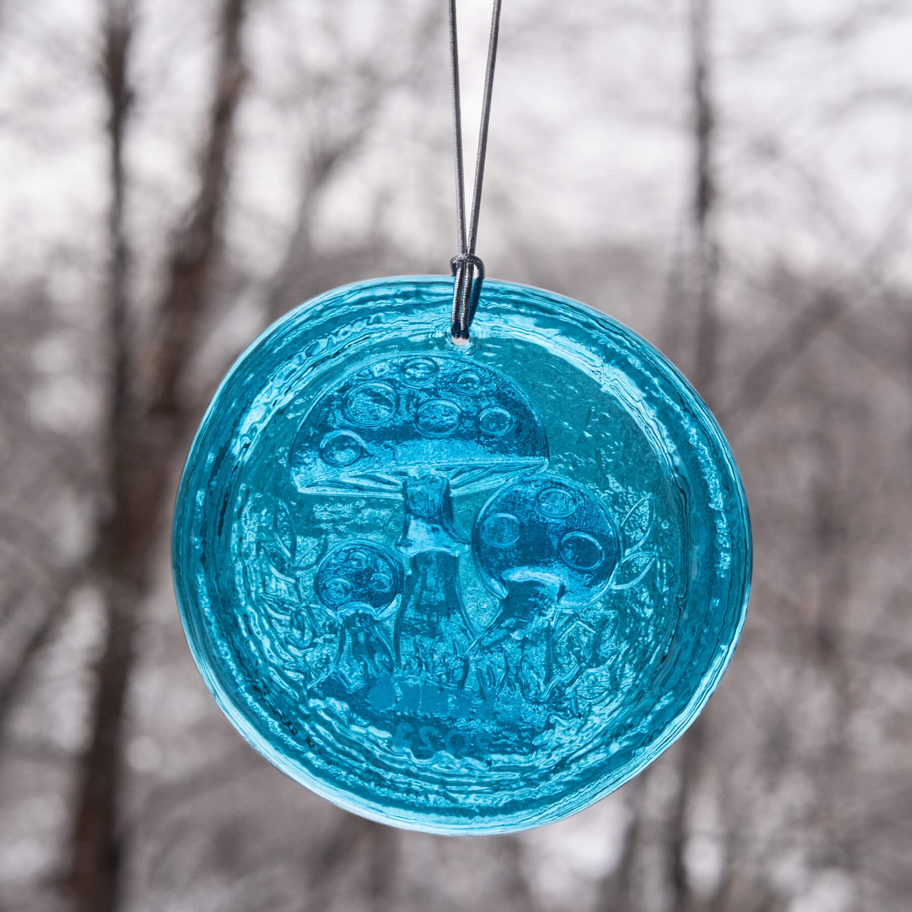 Mushroom Suncatcher - Turquoise - Second