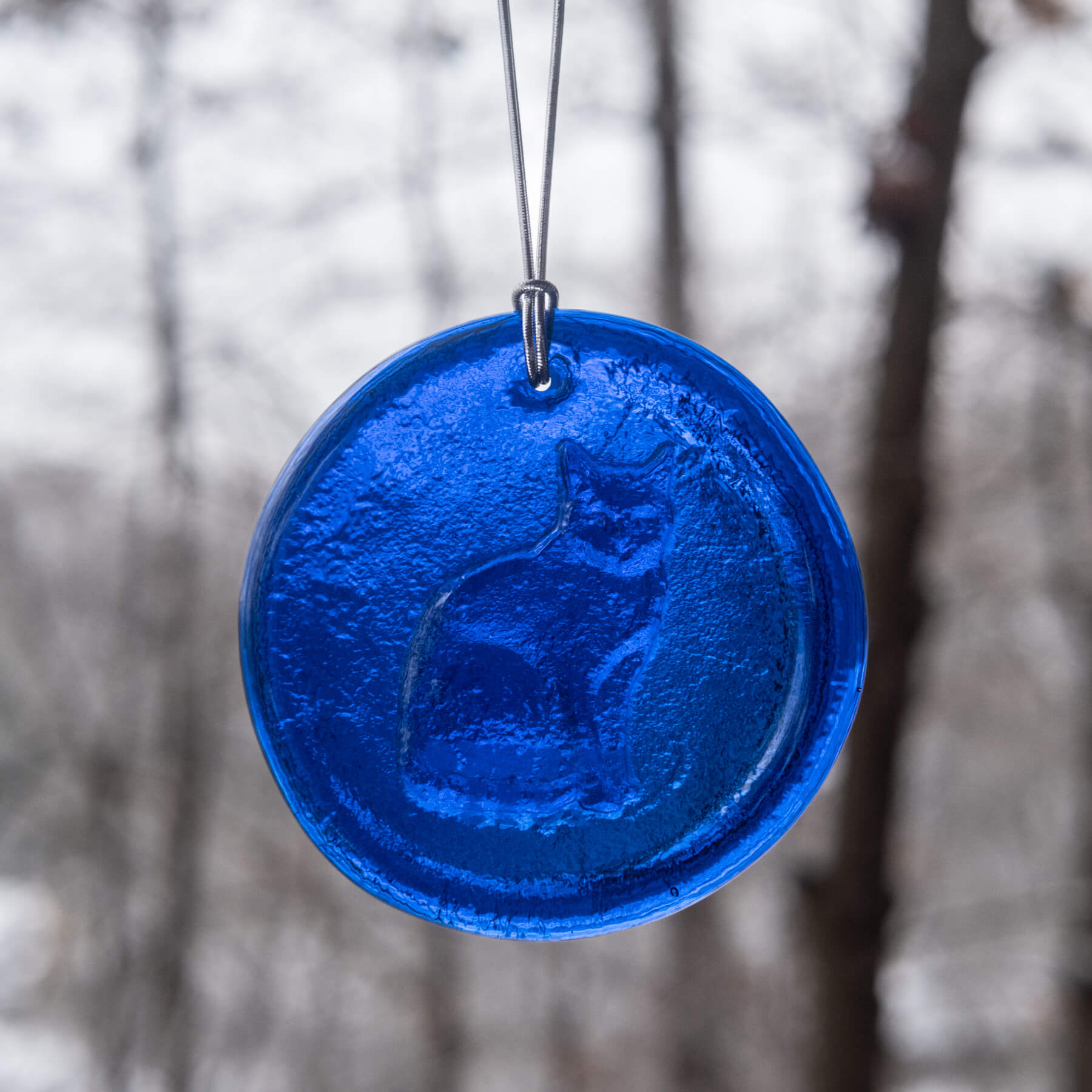 Cat Suncatcher - Cobalt - Second