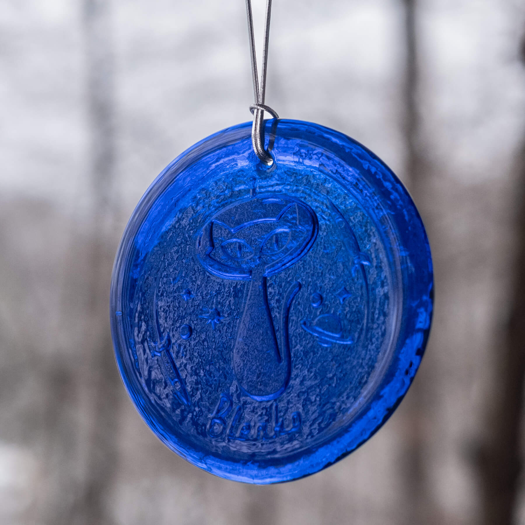 Space Kitty Suncatcher - Cobalt - Second