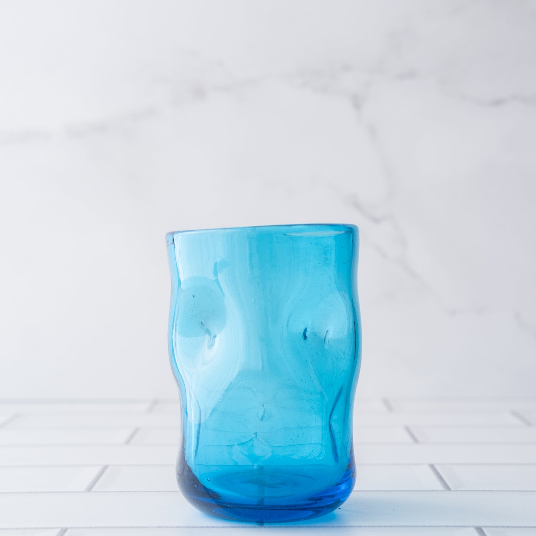 418S Small Dimple Glass - Turquoise