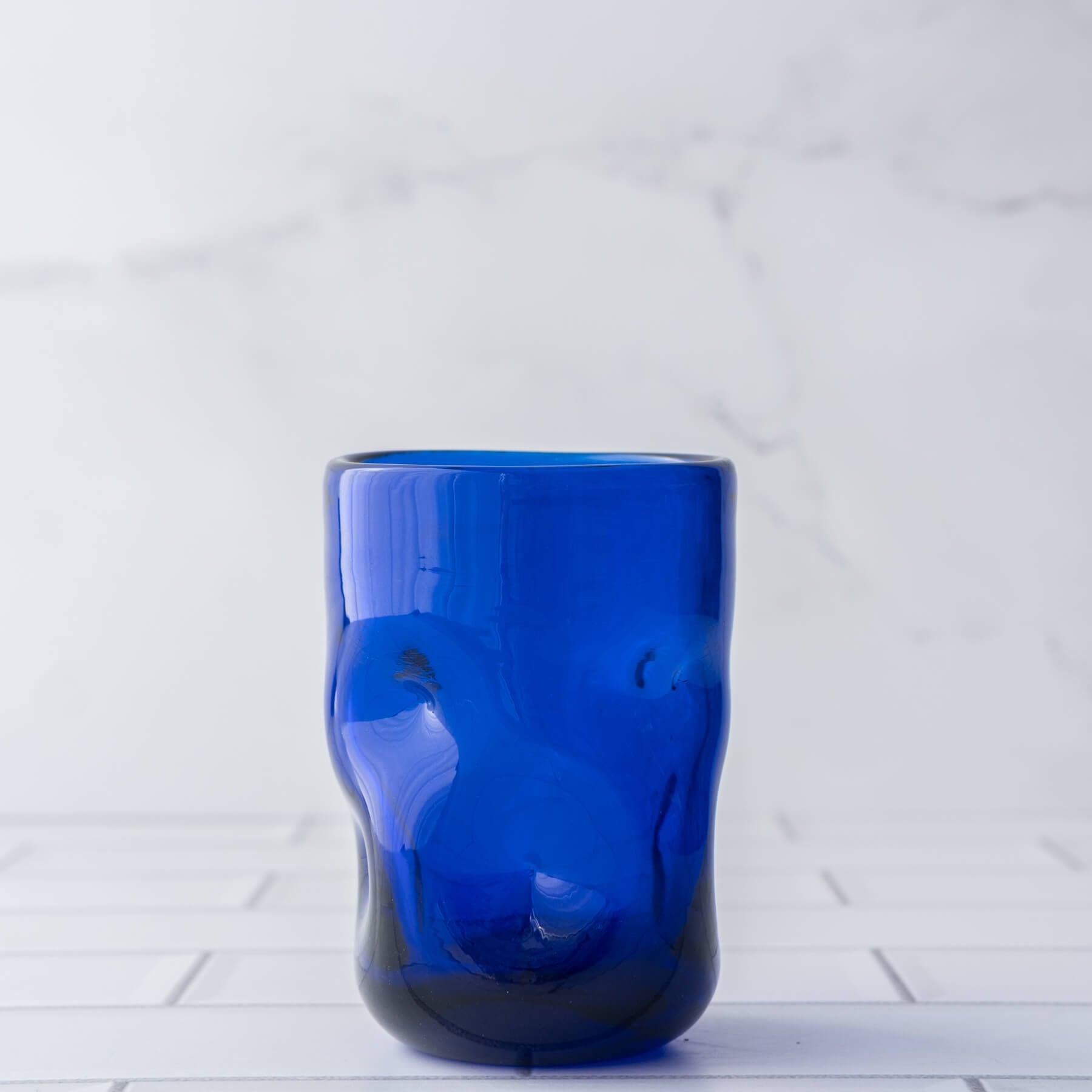 Cobalt Small Dimple Glass