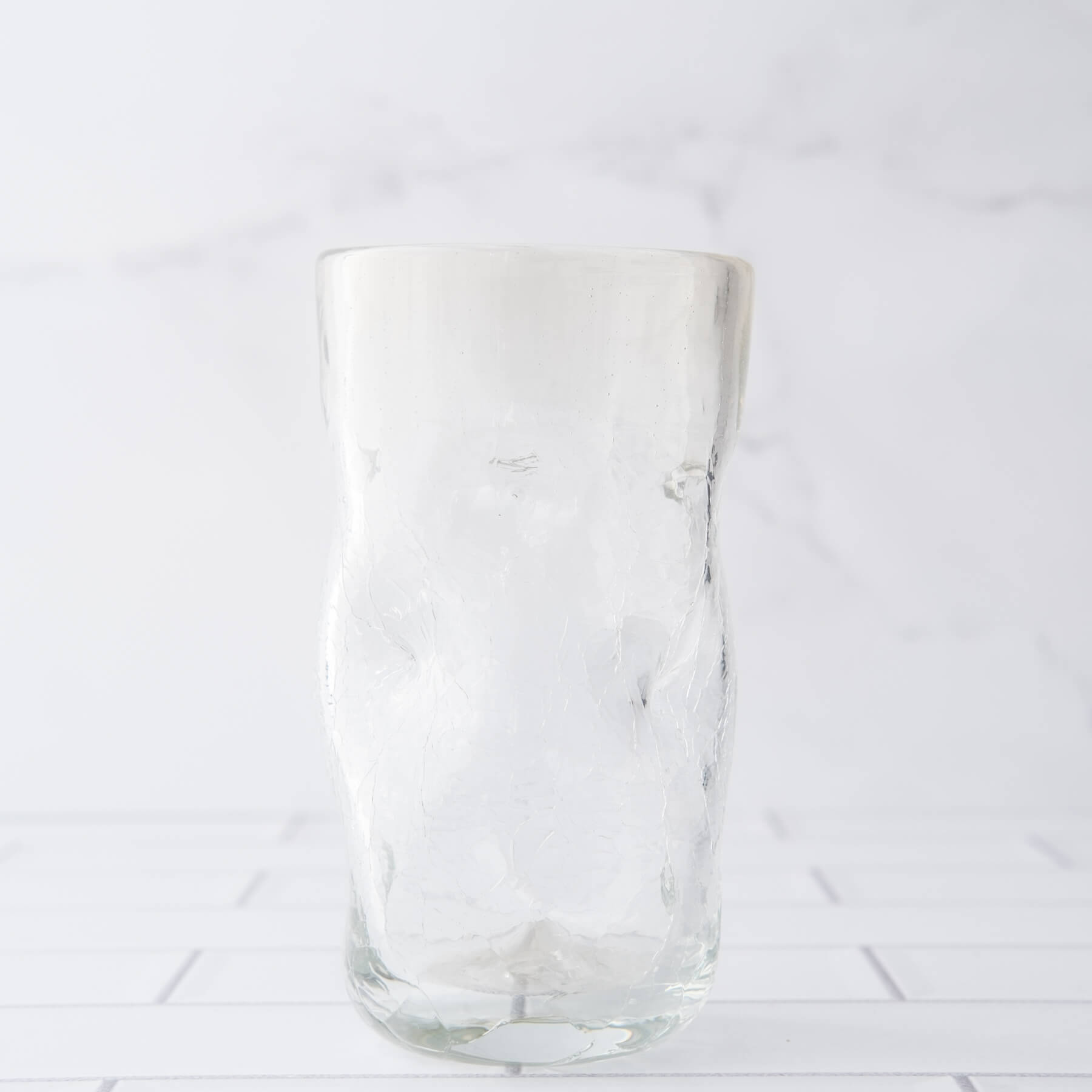 Crystal Crackled Large Dimple Glass