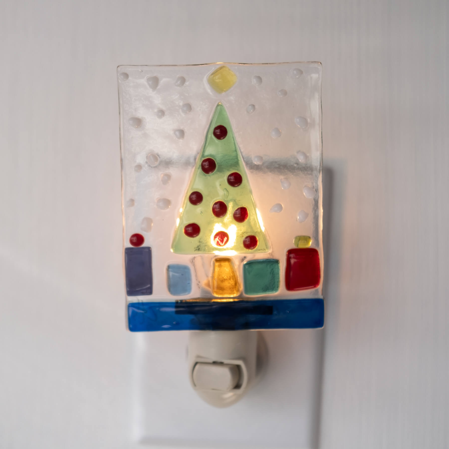 Fused Glass Nightlight - Christmas Tree