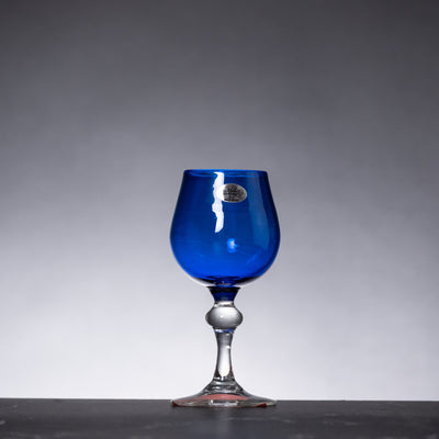 Blenko x Schreiber - Goblet - Cobalt w/Crystal Stem | APID# DS10092528