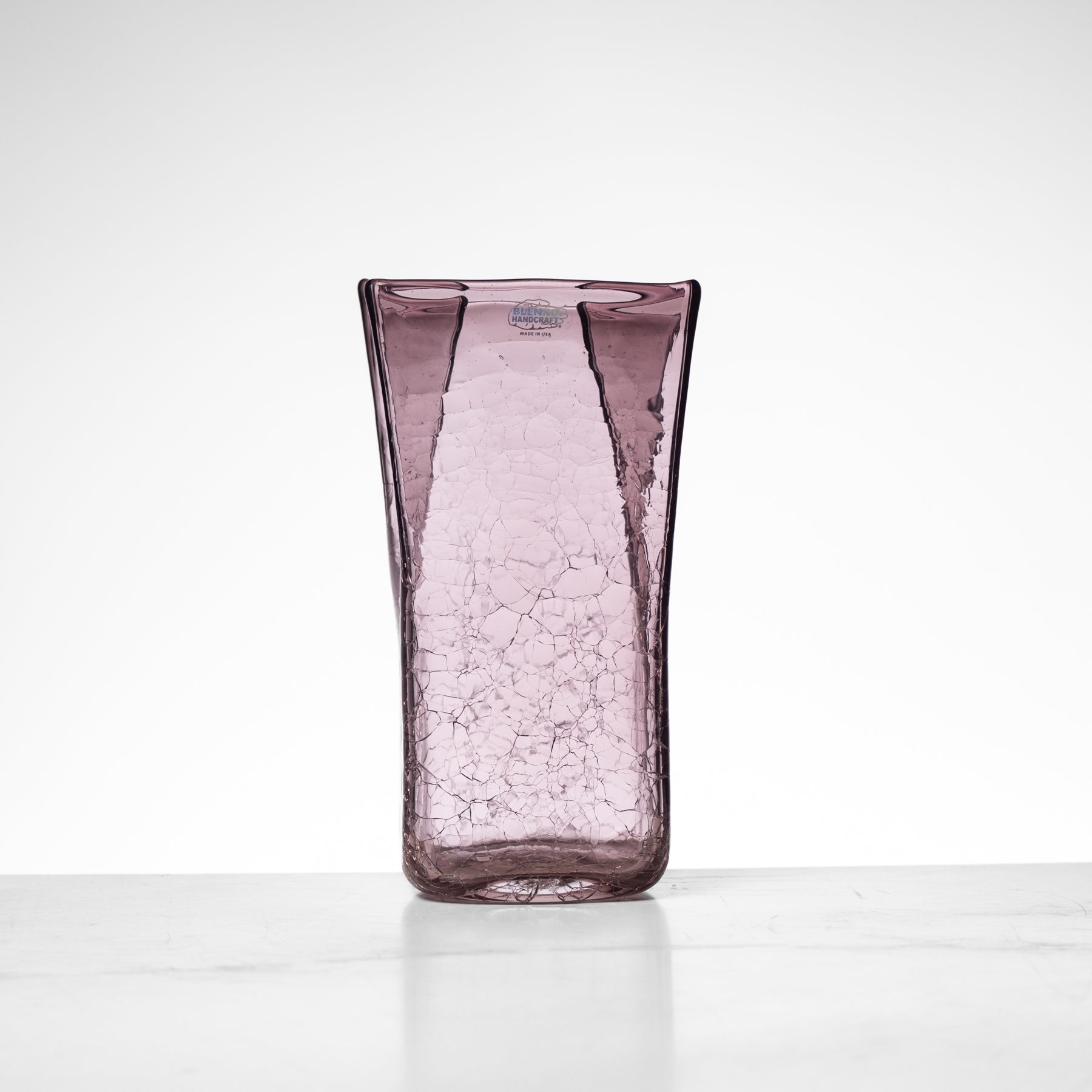 8813SC Crackled Small Paper Bag Vase - Thistle