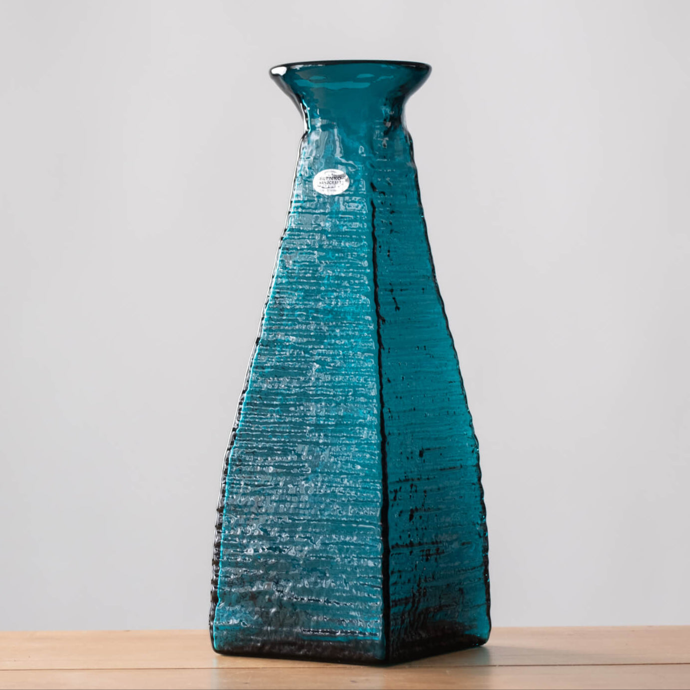 Blenko 2134 Strata Vase - Cerulean