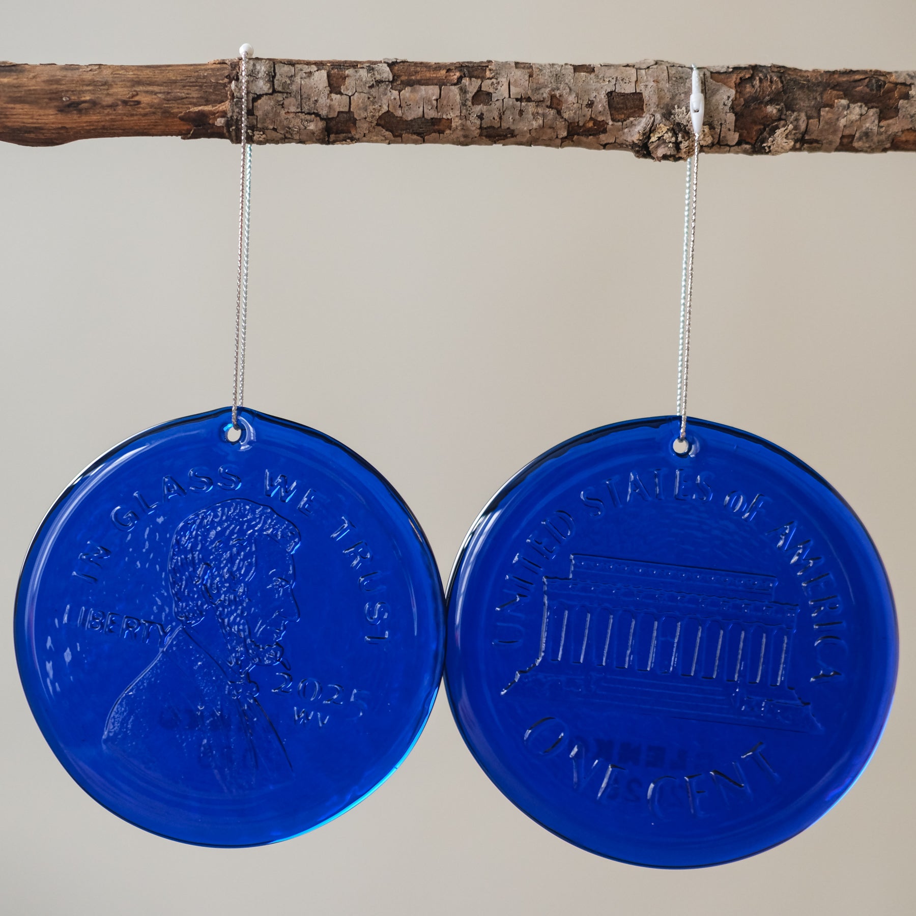 Blenko Penny Suncatcher Set - Cobalt