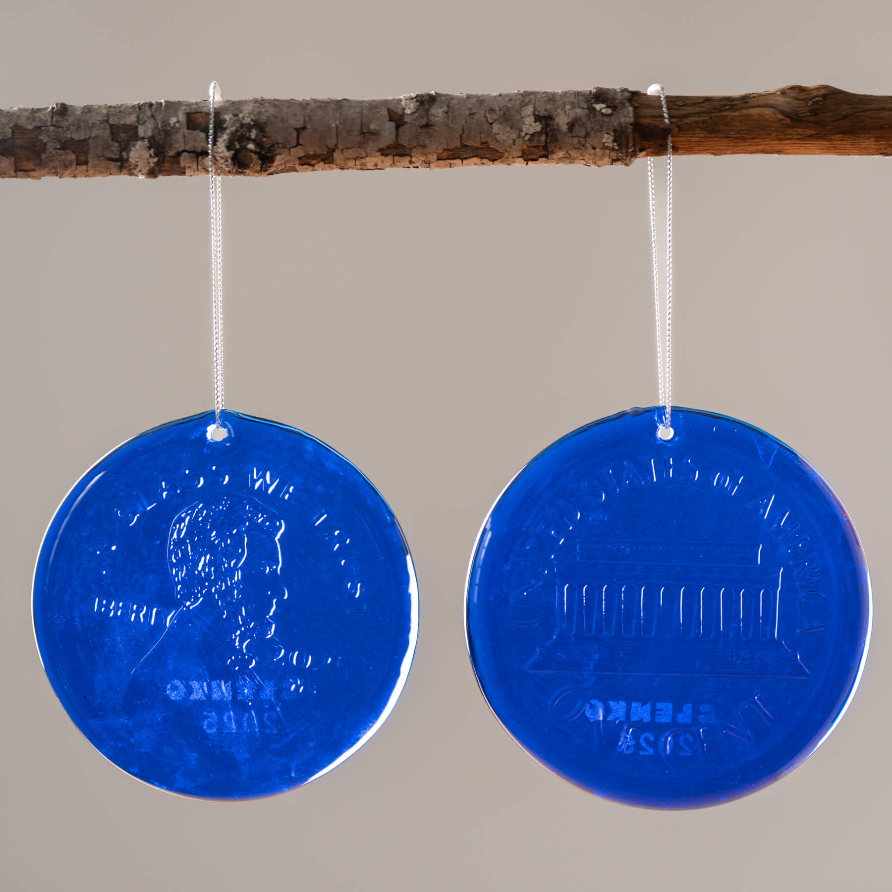 Blenko Penny Suncatcher Set - Cobalt