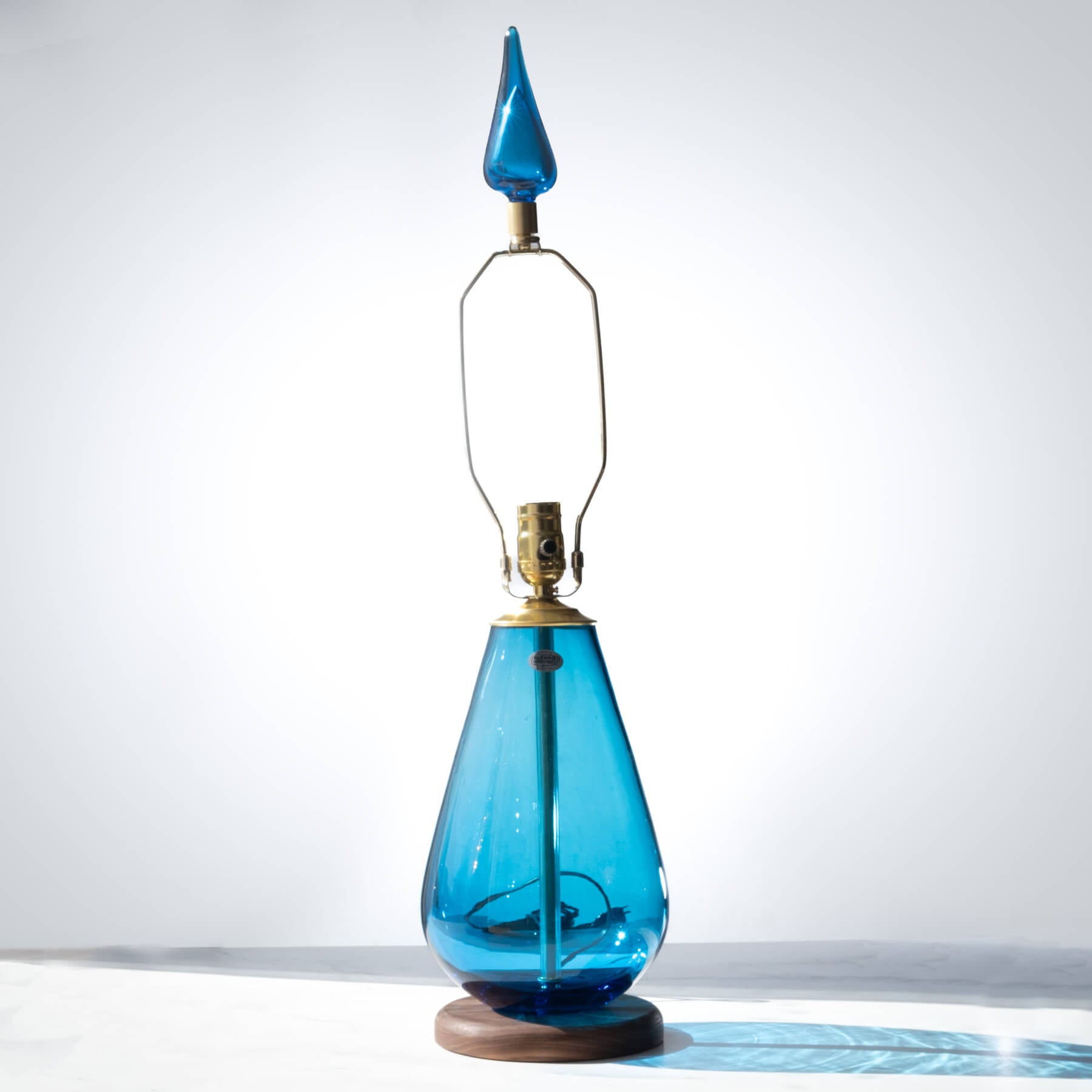 Turquoise Drop Lamp