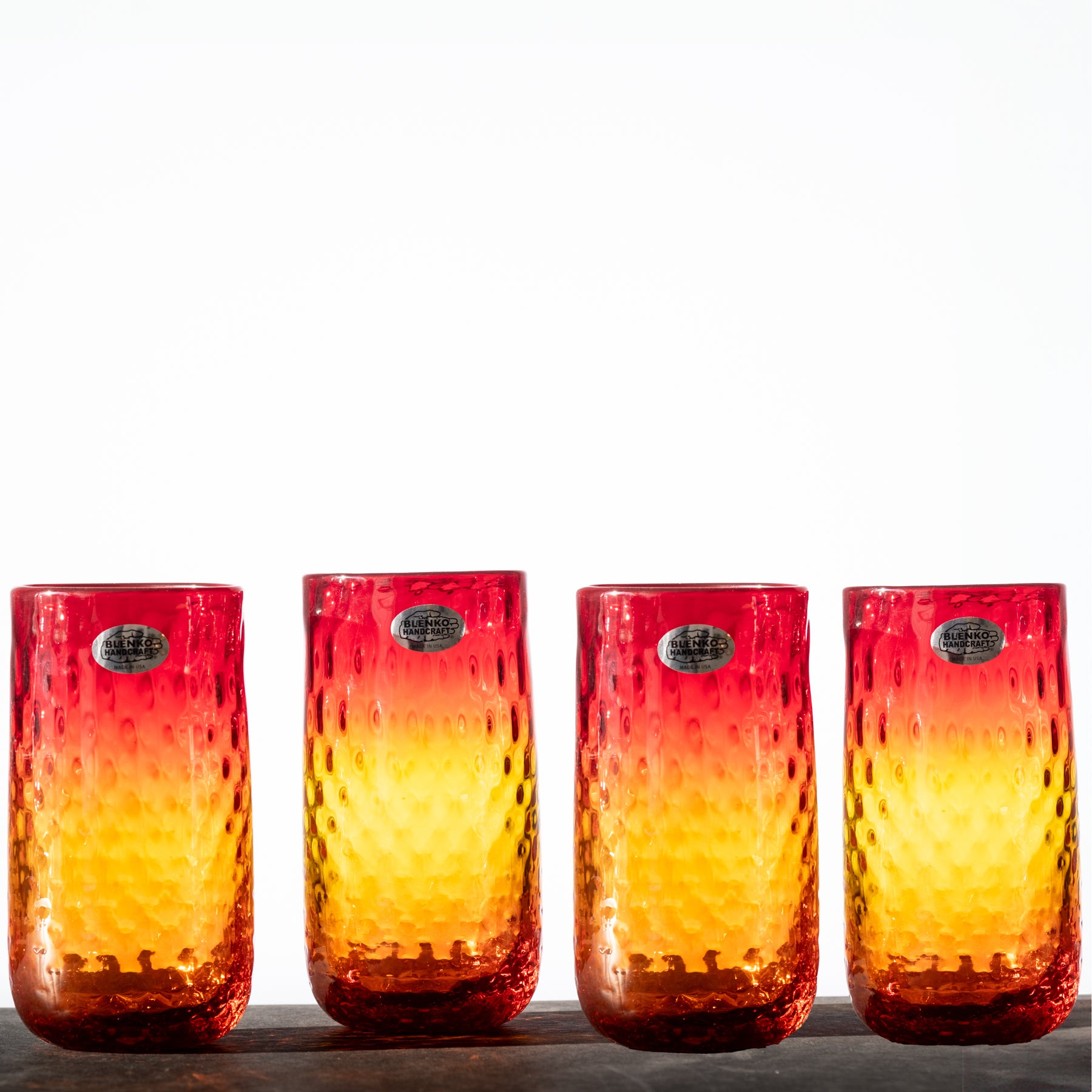 2510L Large Diamond Optic Tumbler Set - Tangerine