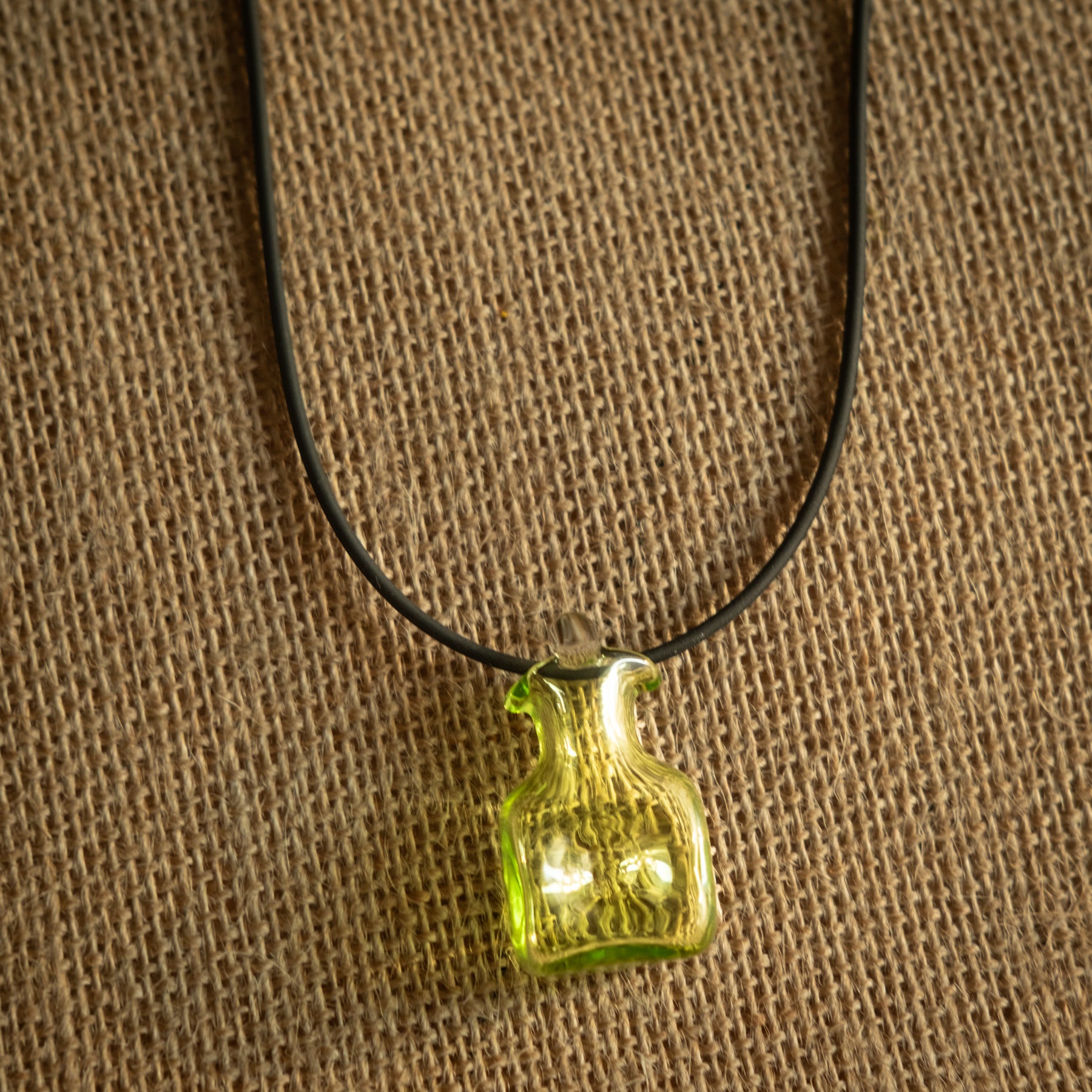 384 Water Bottle Necklace - Chartreuse