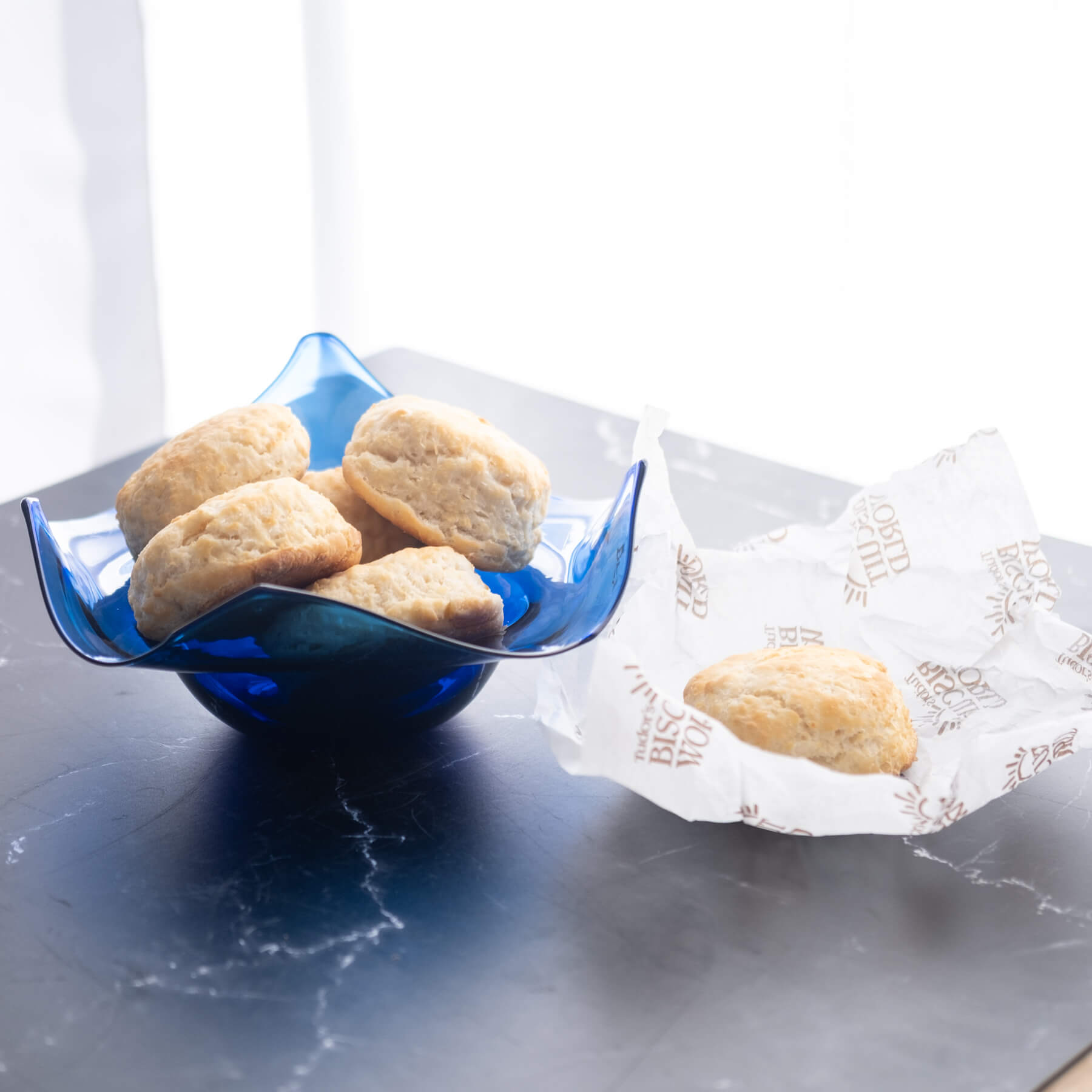 Cobalt Biscuit Bowl