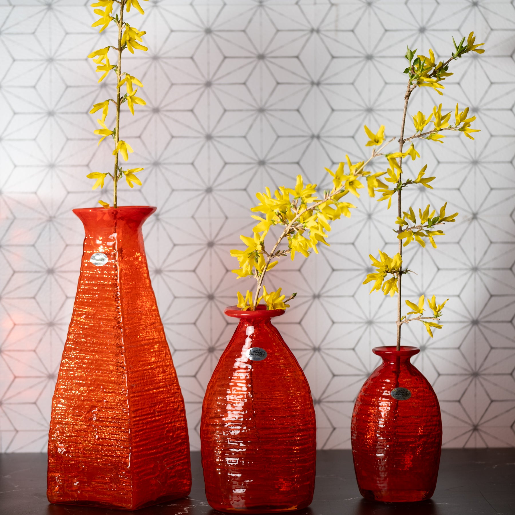 Dreamcicle Strata Vases