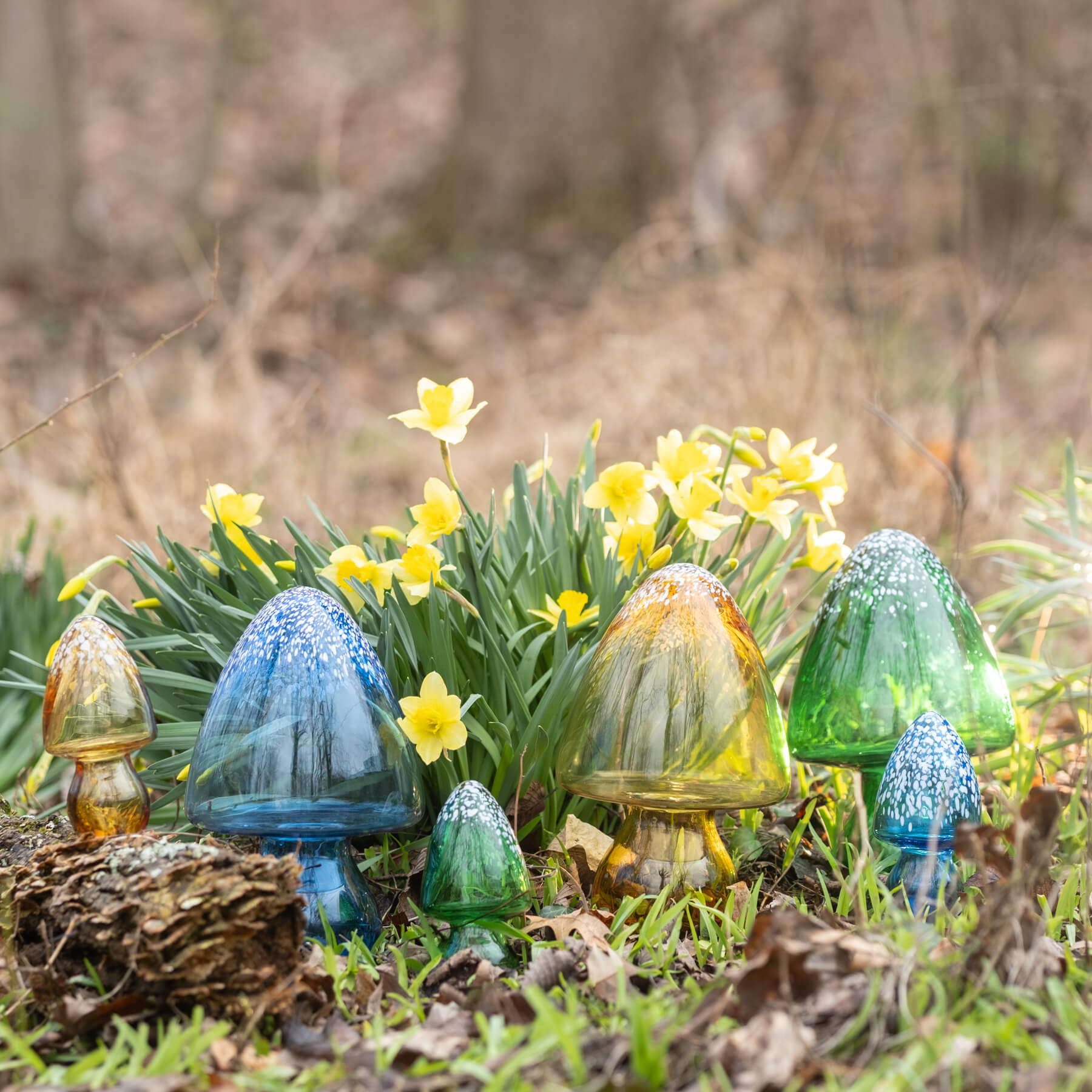 Tall Cap Mushroom Grouping