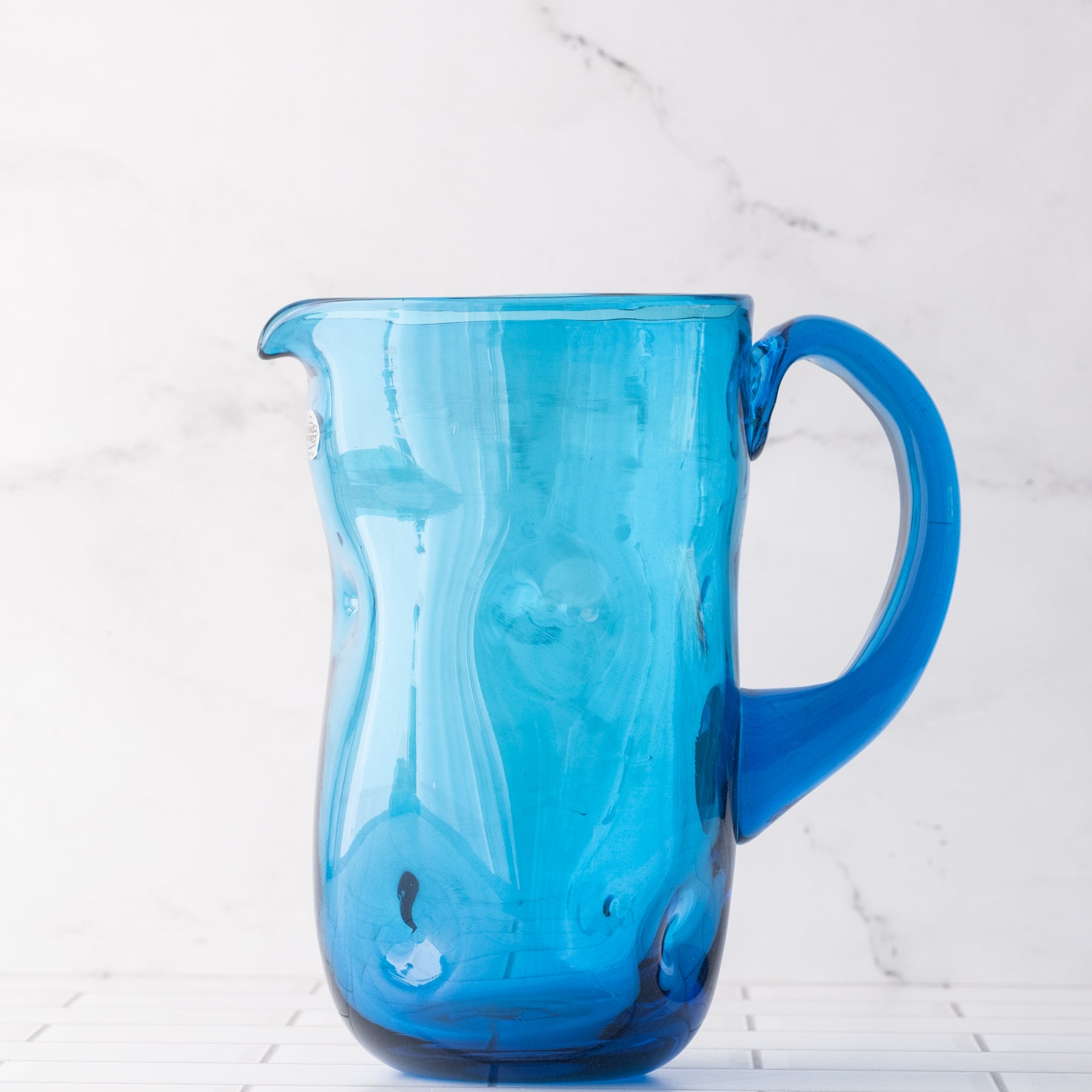 7018 Dimple Pitcher - Turquoise