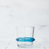 448R Ring Glass - Crystal with Turquoise