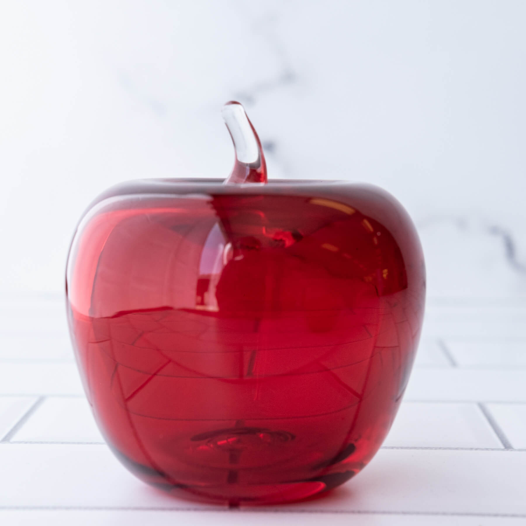 Red glass Apple