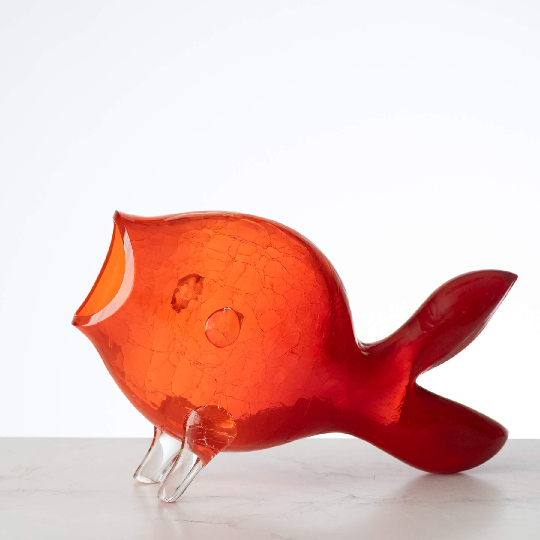 5433C Crackled Fish - Dreamcicle