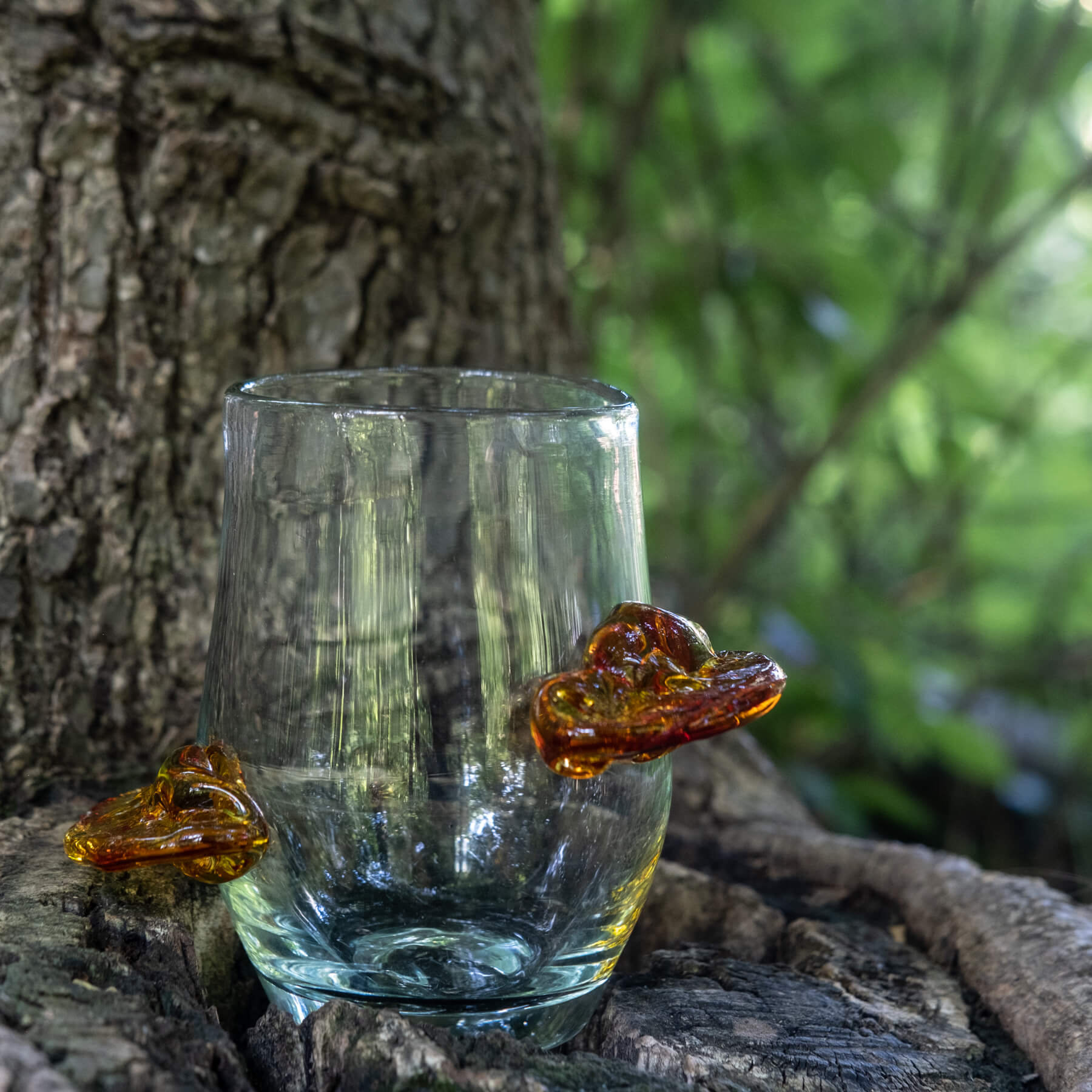 1723 Polypore Tumbler - Crystal with Tangerine
