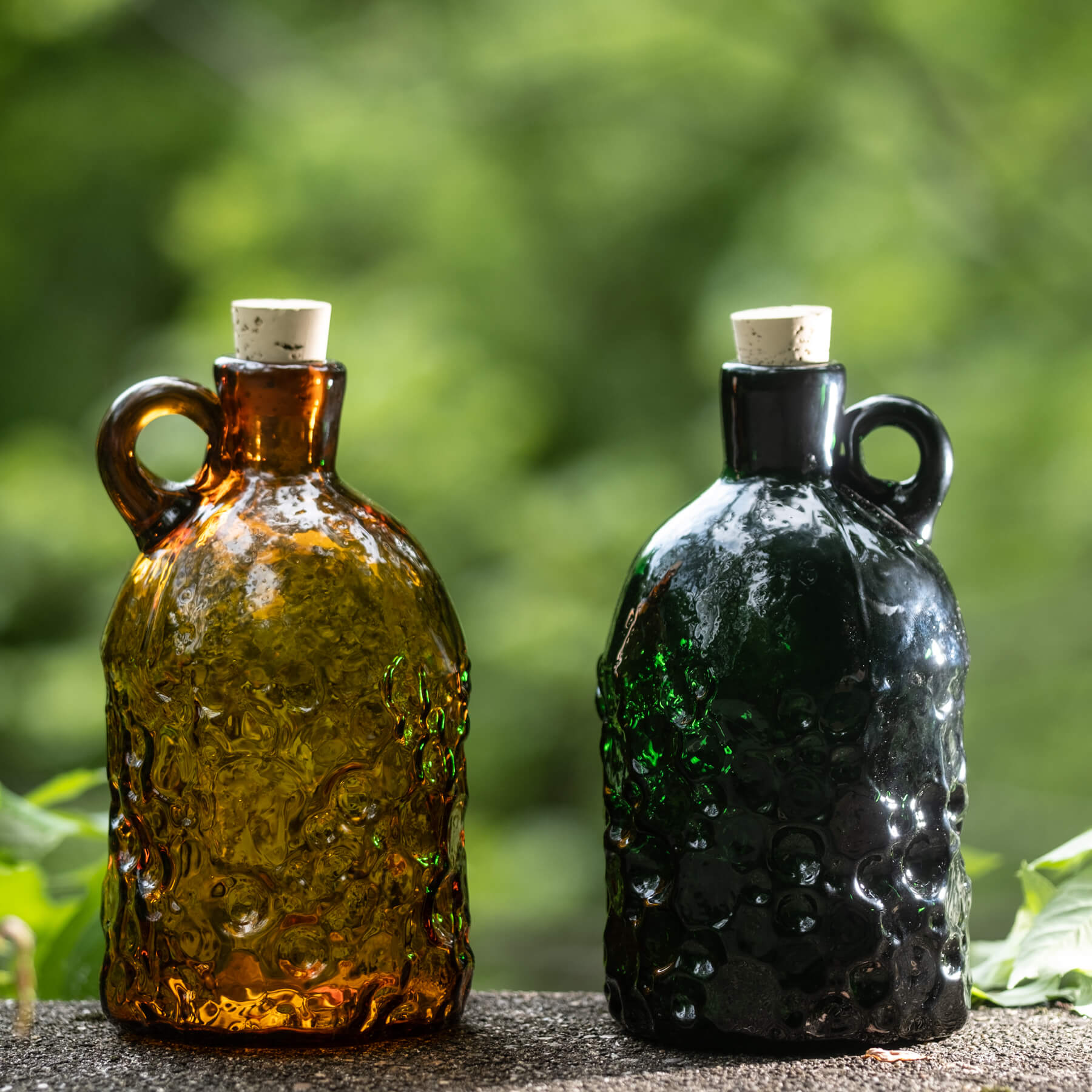 Topaz & Malachite Asteroid Moonshine Jugs