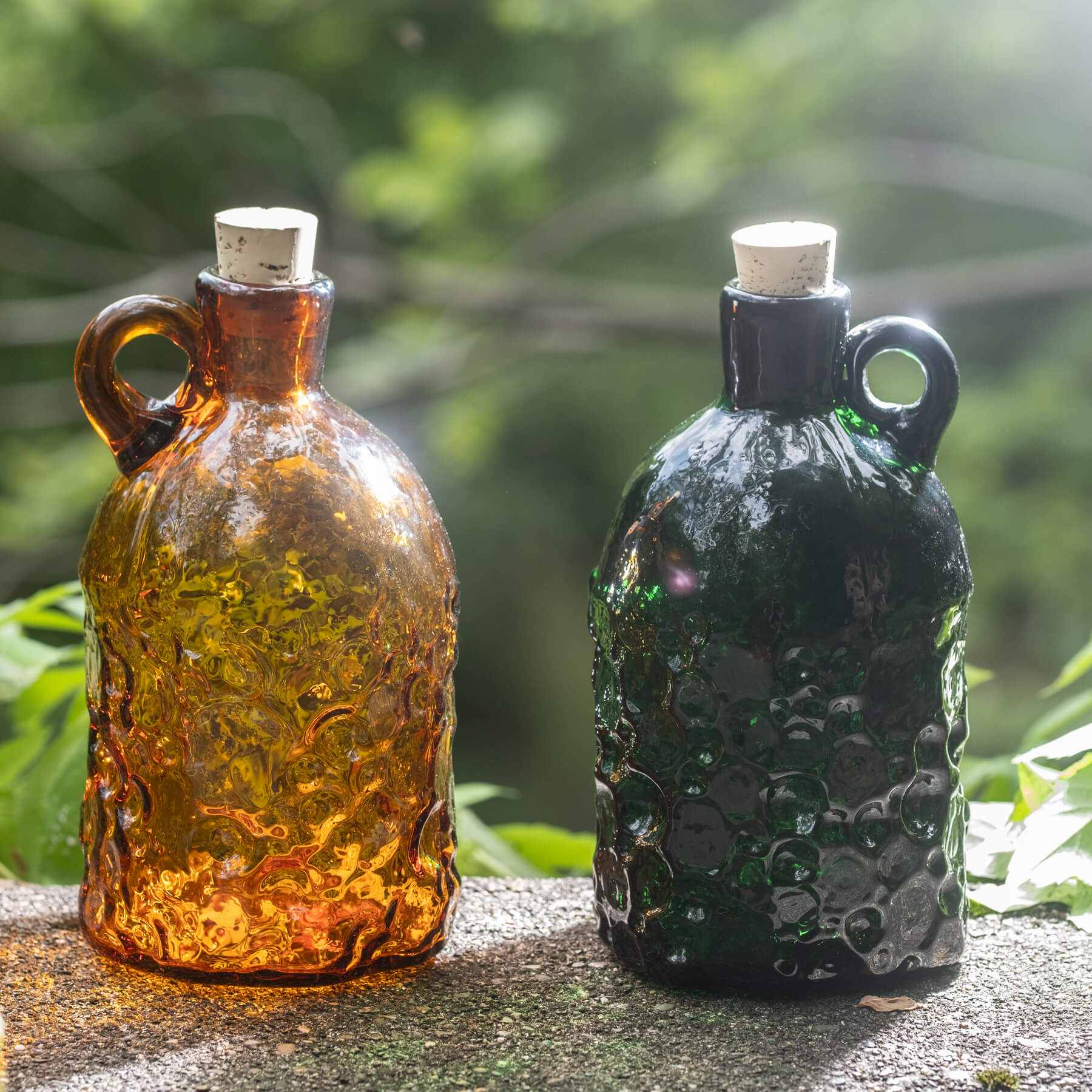 Topaz & Malachite Asteroid Moonshine Jugs