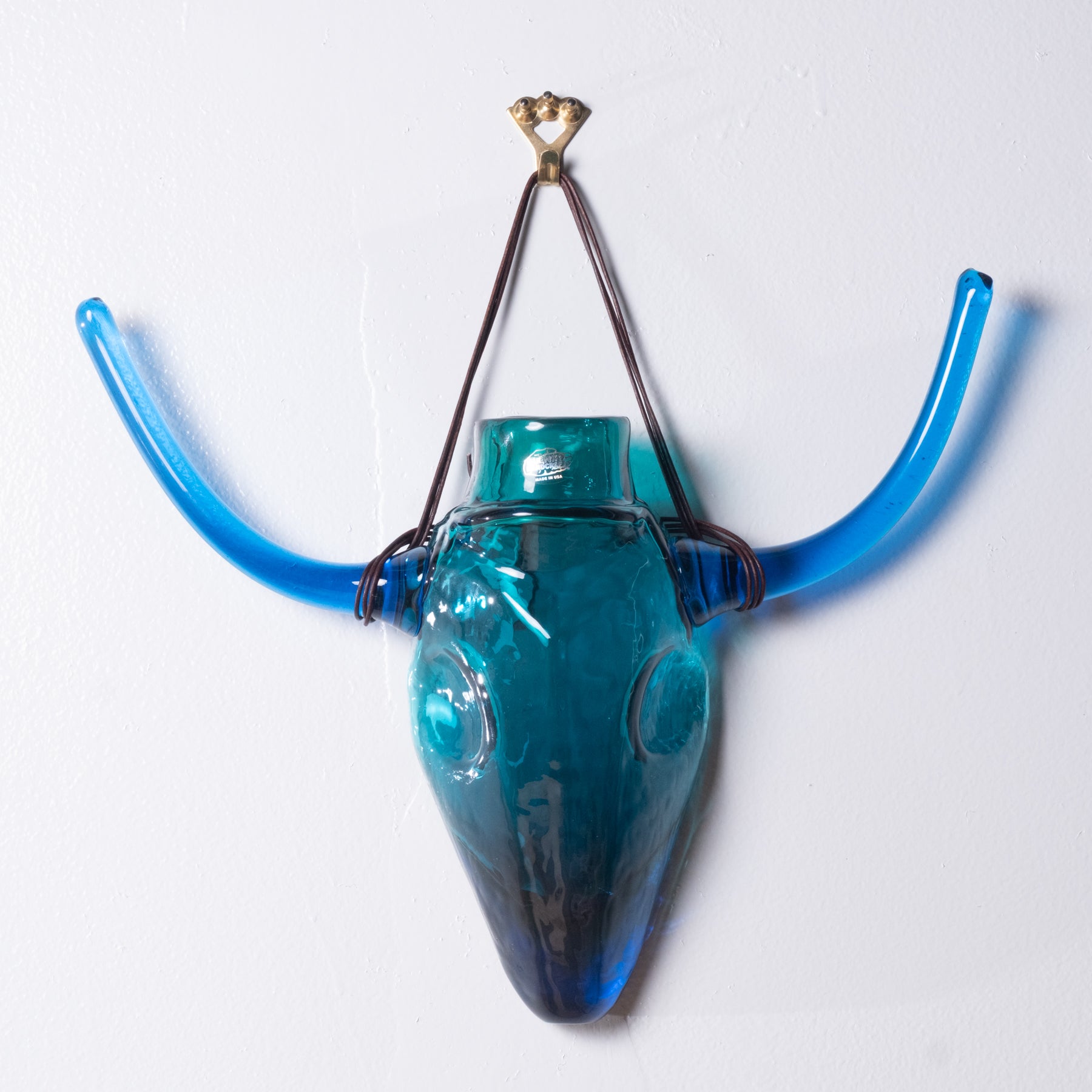 9552 Steer Head - Cornflower with Turquoise Horns