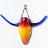 9552 Steer Head - Tequila Sunrise with Cobalt Horns
