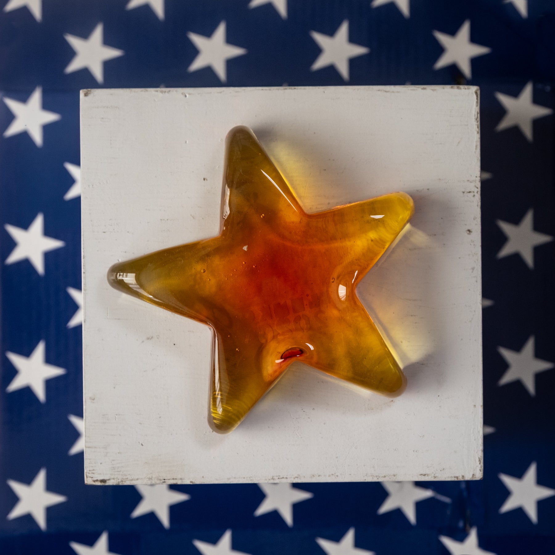 201 Star Paperweight - Tangerine