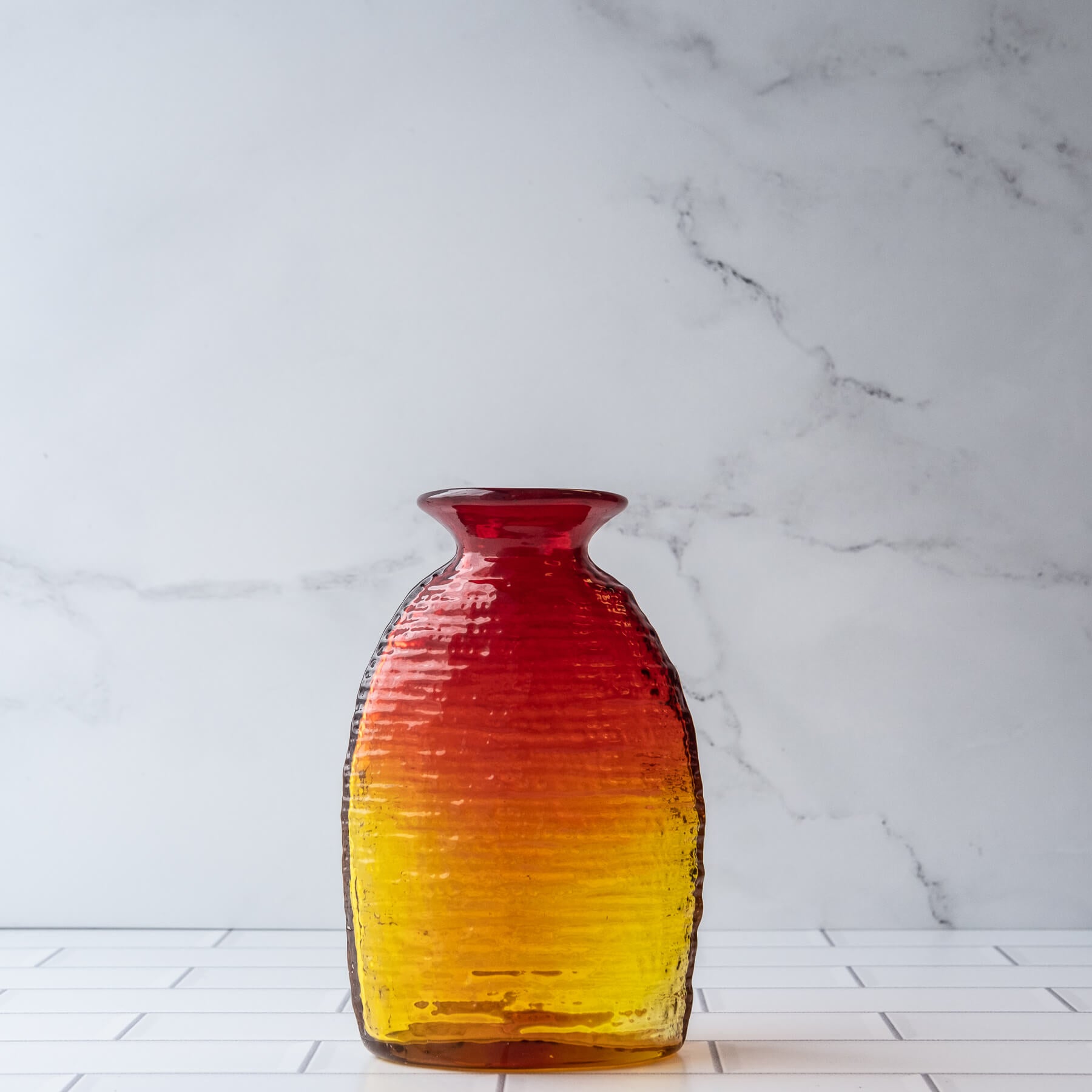 Tangerine Large Strata Vase