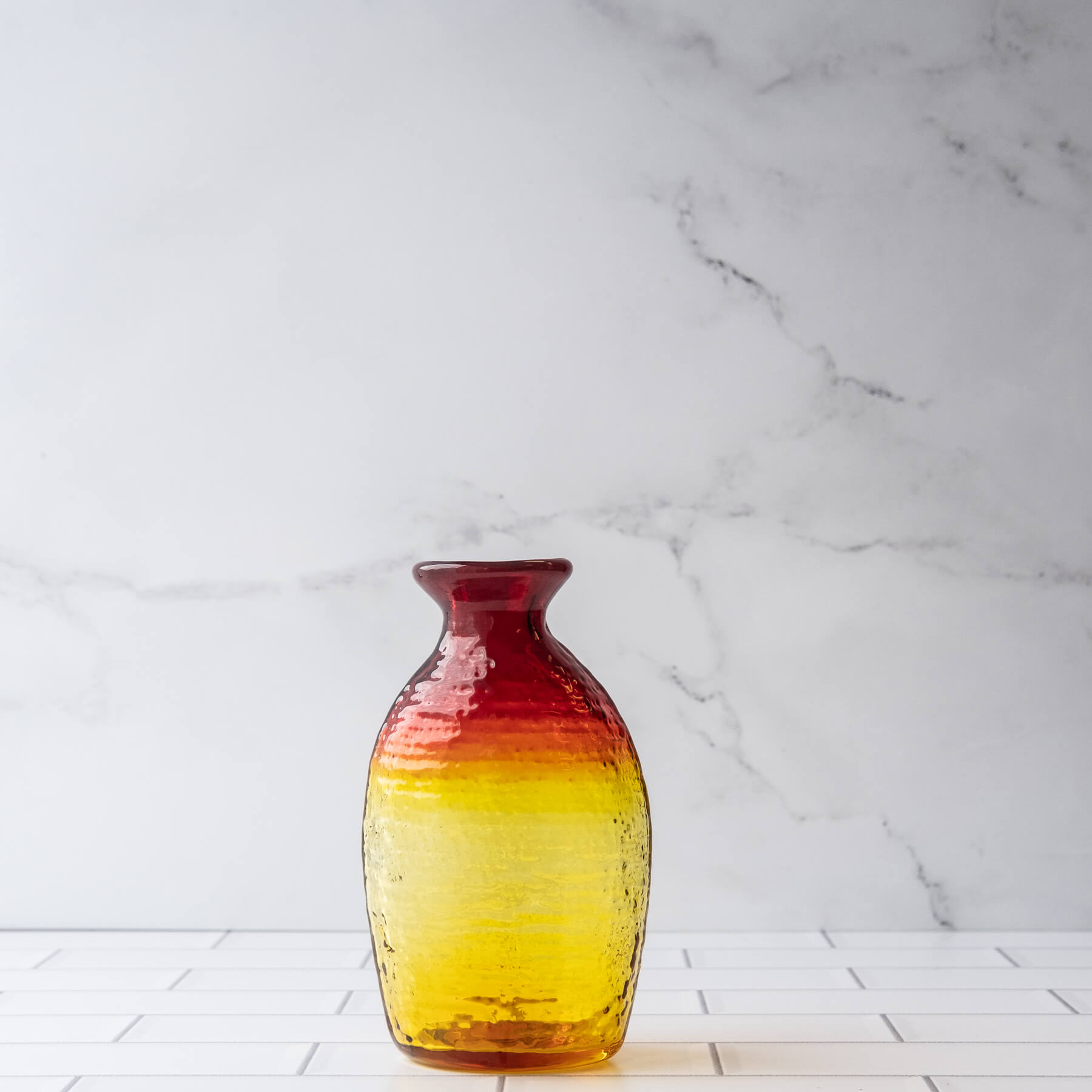 2135S Small Strata Vase - Tangerine